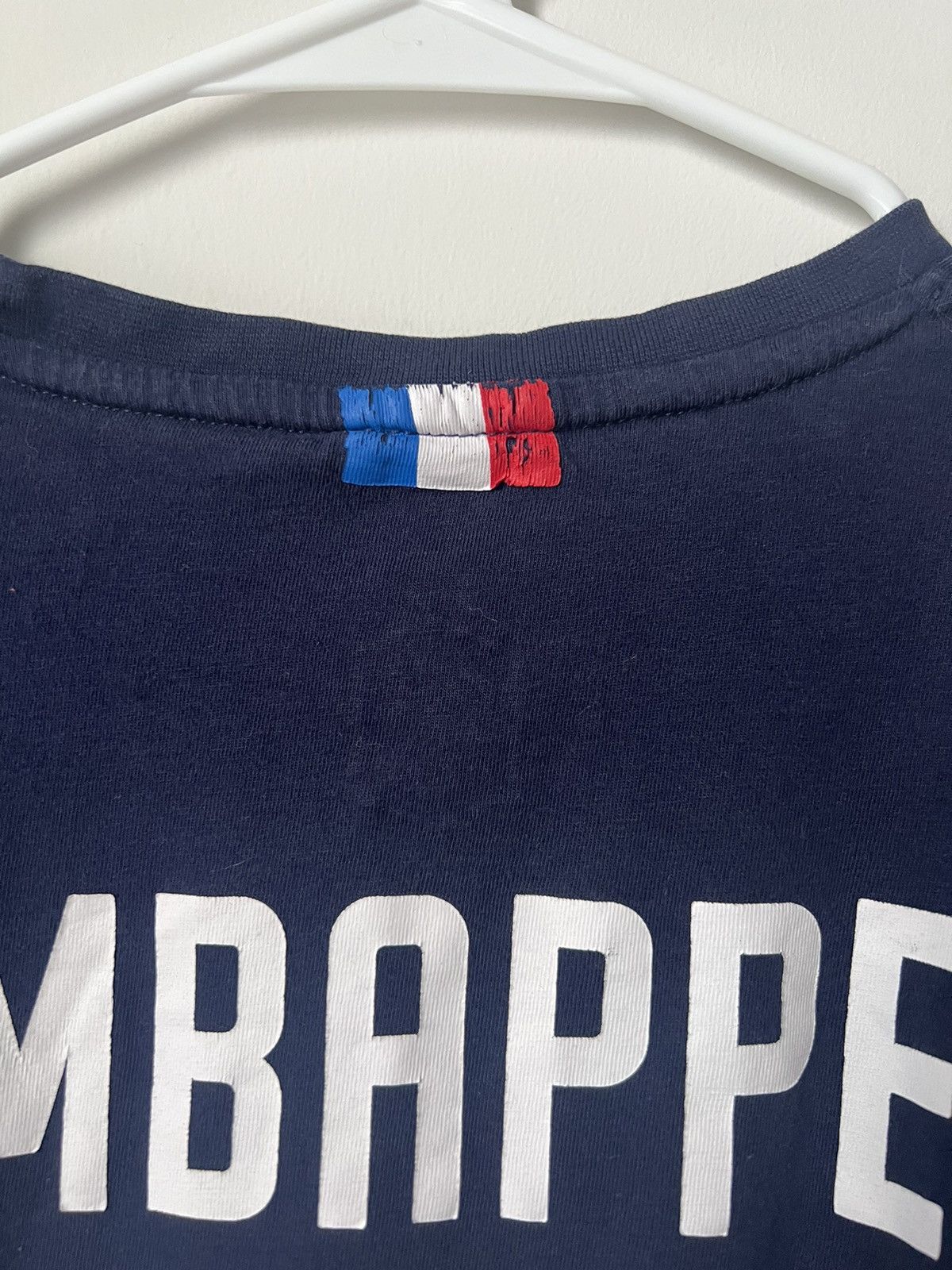 Nike × Vintage Vintage Navy Mbappe FFF Jersey Size US S / EU 44-46 / 1 - 6 Thumbnail