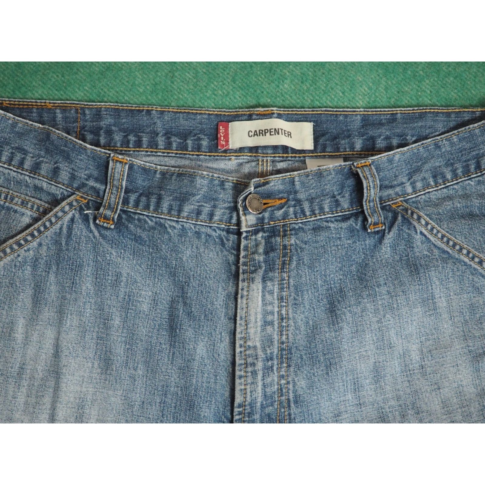 Levi's VINTAGE Levi's Denim Shorts 38W 23" Length Relaxed Cargo Grunge Distressed Blue Men's Shorts Size US 38 / EU 54 - 5 Thumbnail