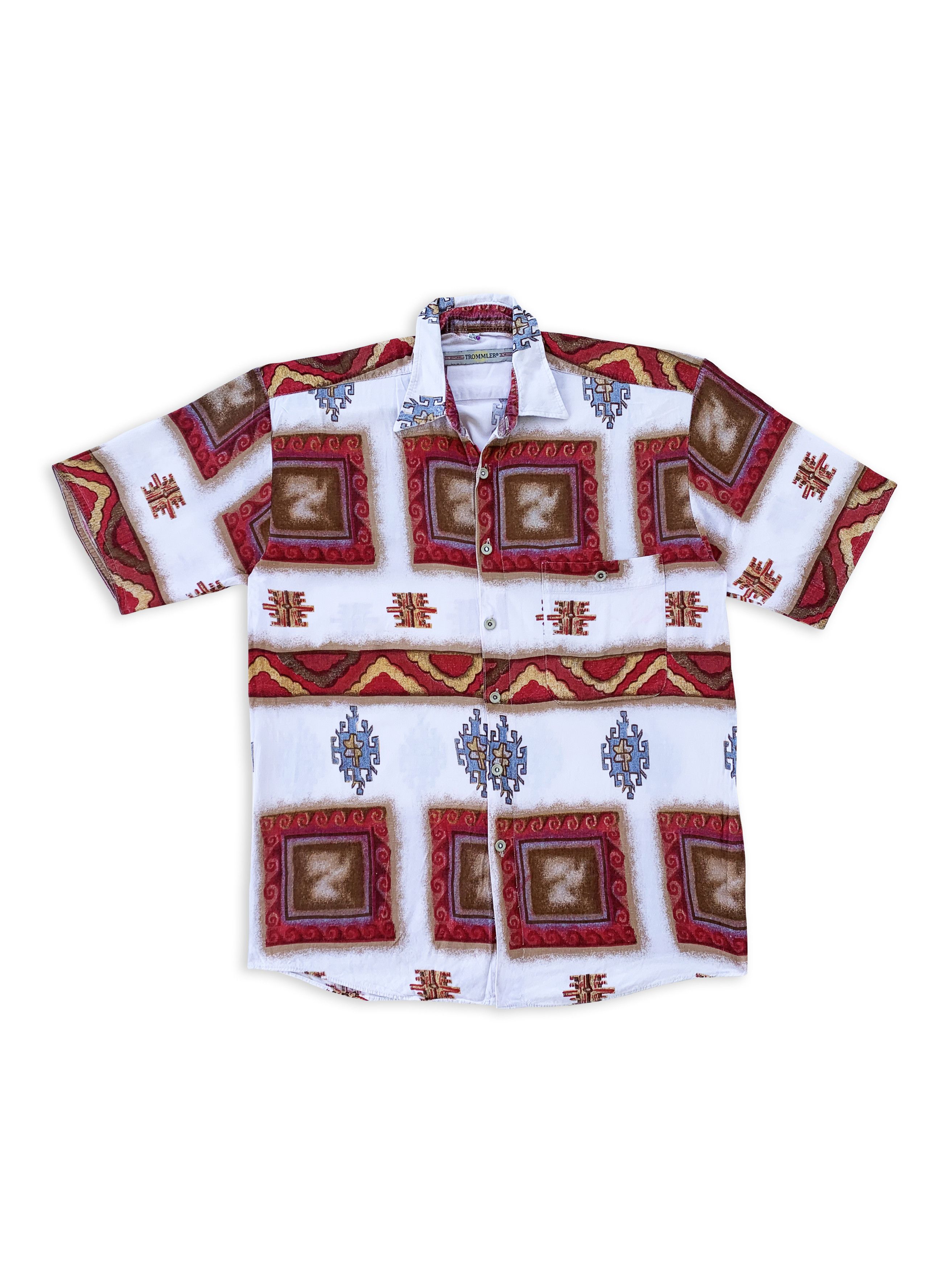 Vintage 90s NAVAJO Print Button Up Shirt Aztec Native American Size US L / EU 52-54 / 3 - 1 Thumbnail