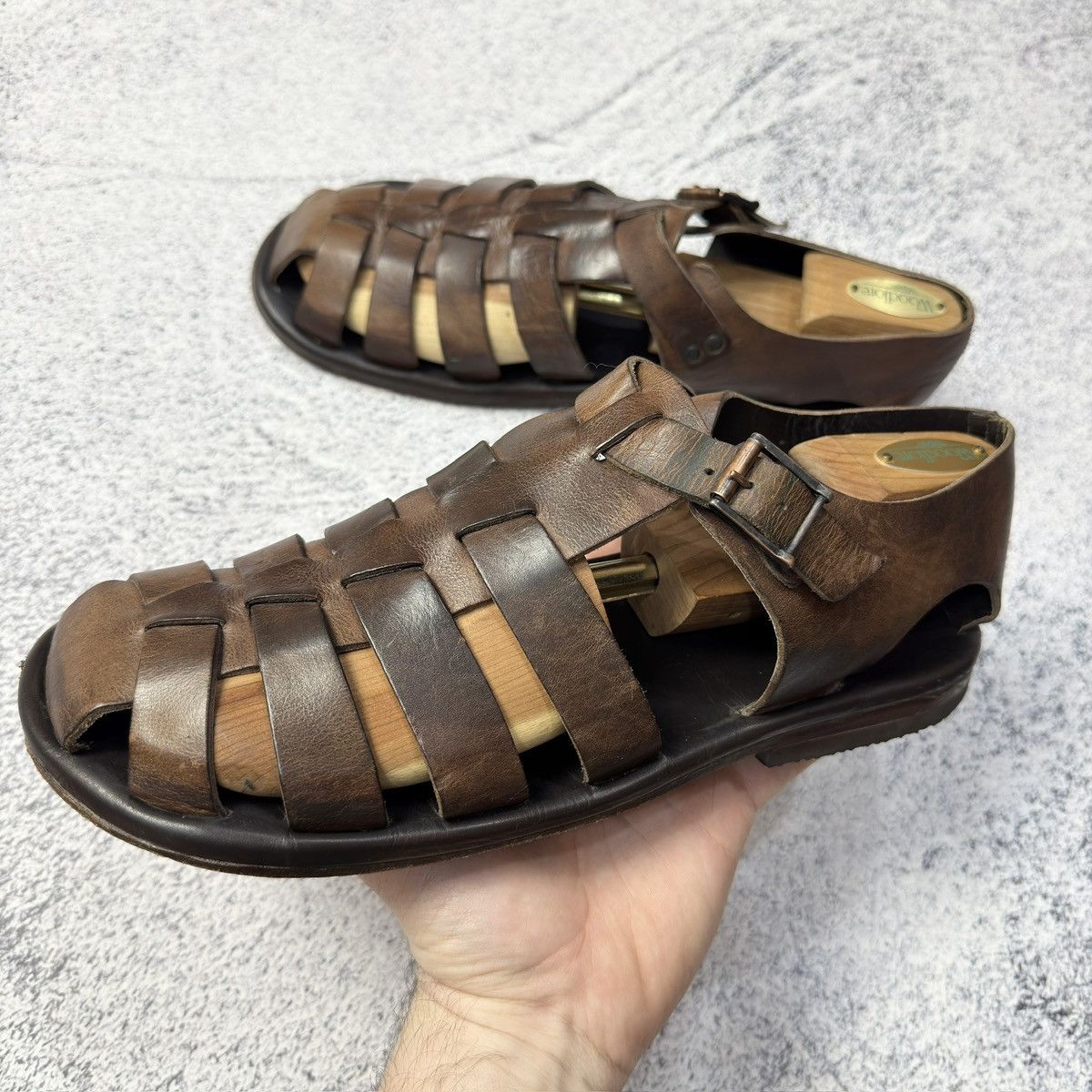Designer × Handmade Zeha Berlin 812 Mens Sandals size 44 US11 UK10 29cm Size US 11 / EU 44 - 7 Thumbnail