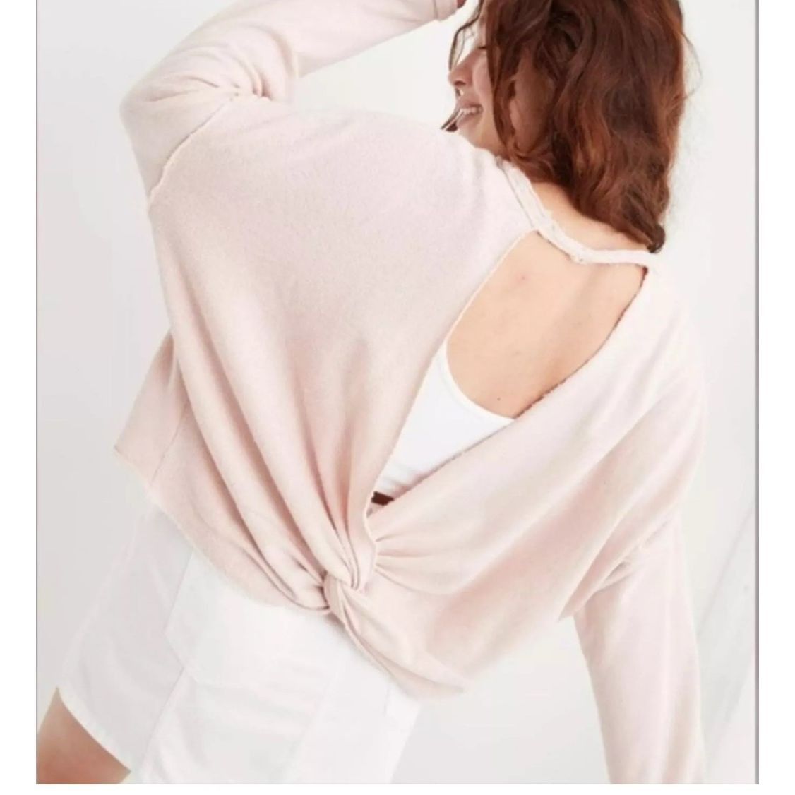 Other Aerie NWOT Get Out Town Tie Back Sweatshirt pink sz Medium Size M / US 6-8 / IT 42-44 - 2 Thumbnail