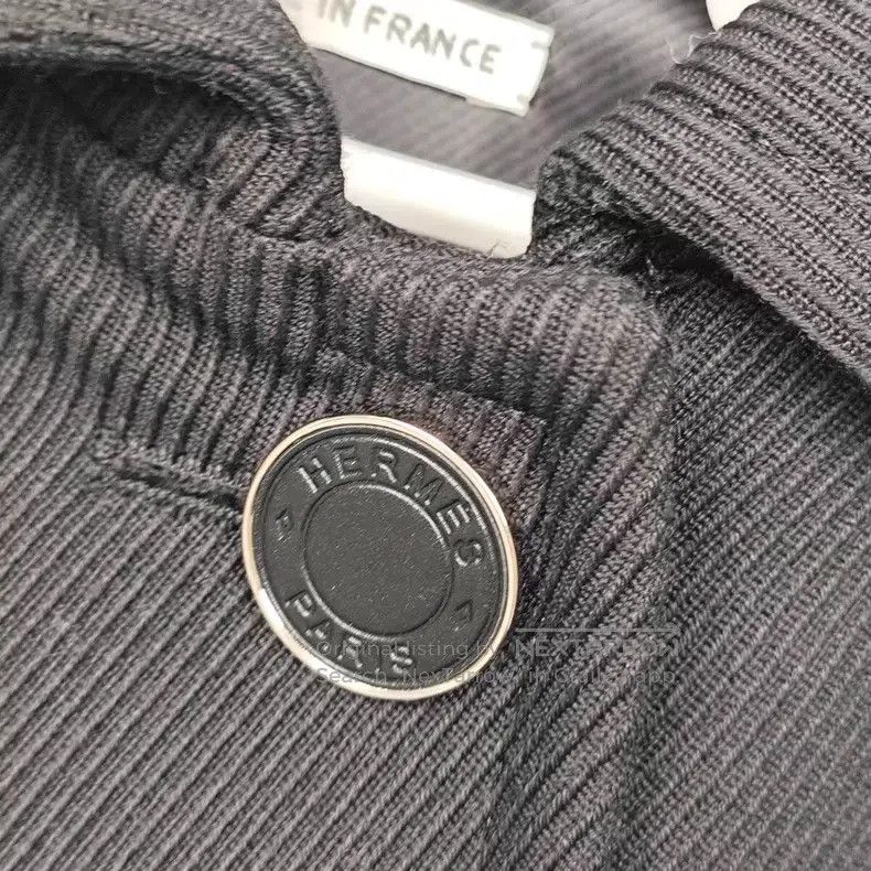 Hermes Hermes Black Woolen Coat Size XS / US 0-2 / IT 36-38 - 4 Thumbnail