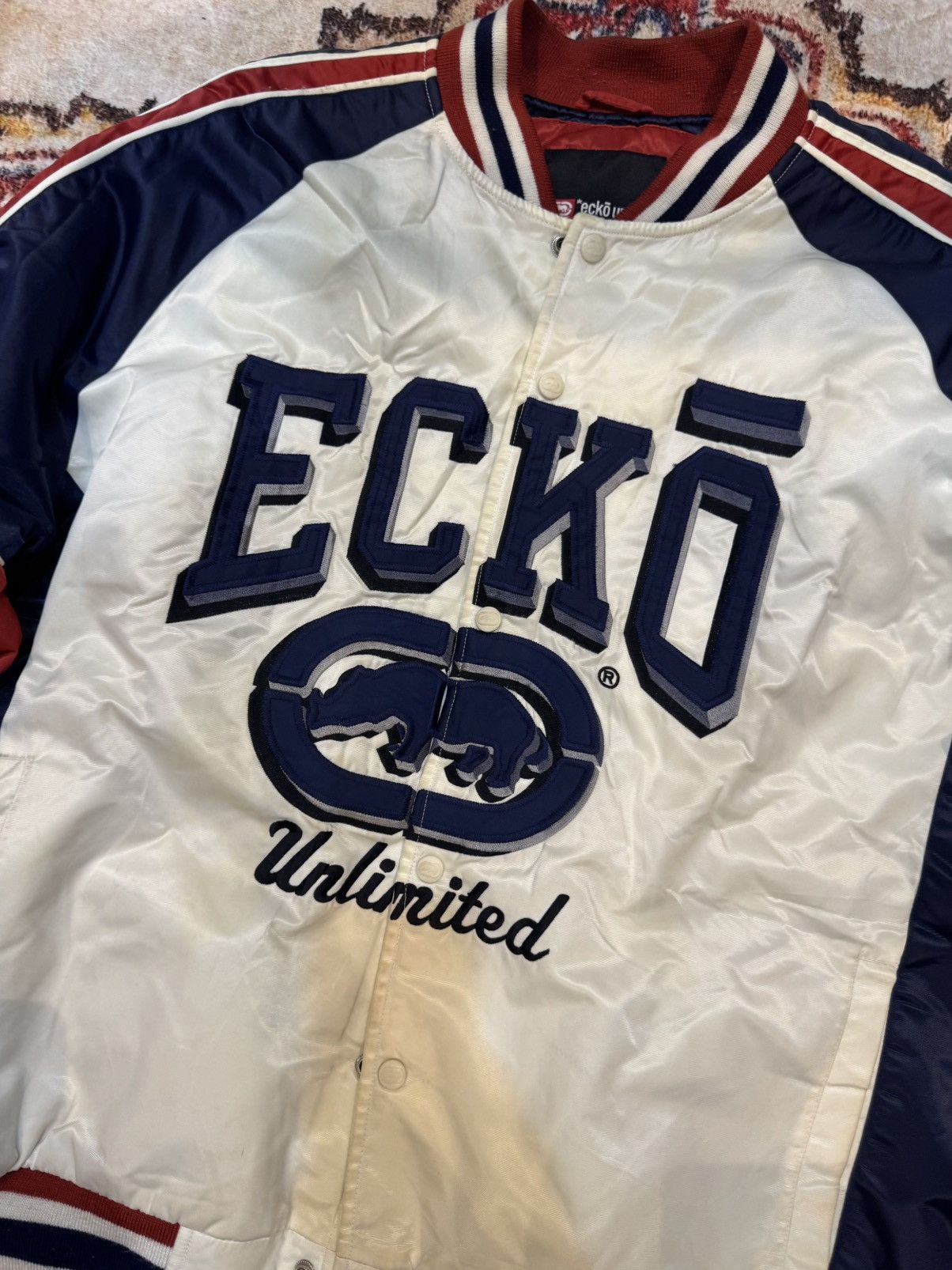 Ecko Unltd. Ecko unltd Varsity Bomber Jacket Rare Pcs HipHop Y2k Size US XXL / EU 58 / 5 - 2 Thumbnail