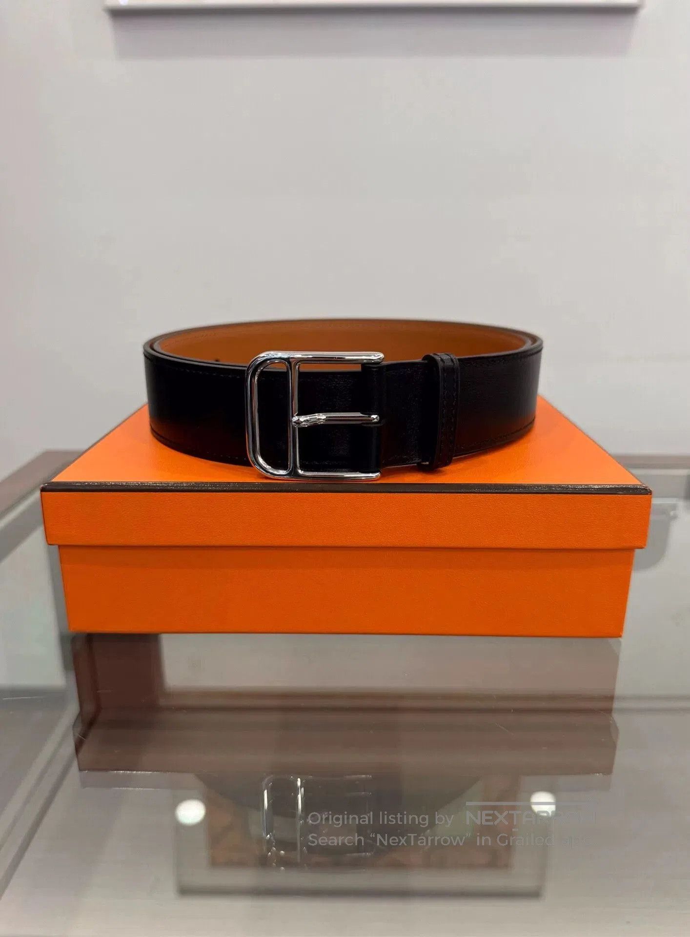 Hermes Hermes Romain 3.5cm Black Belt 90. Size ONE SIZE - 1 Thumbnail