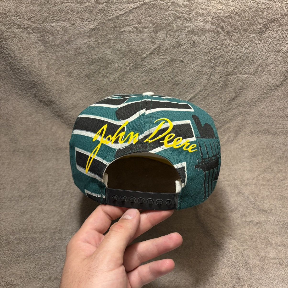 John Deere Vintage John Deere Snapback Hat Tractor AOP Farm Swingster Size ONE SIZE - 10 Thumbnail