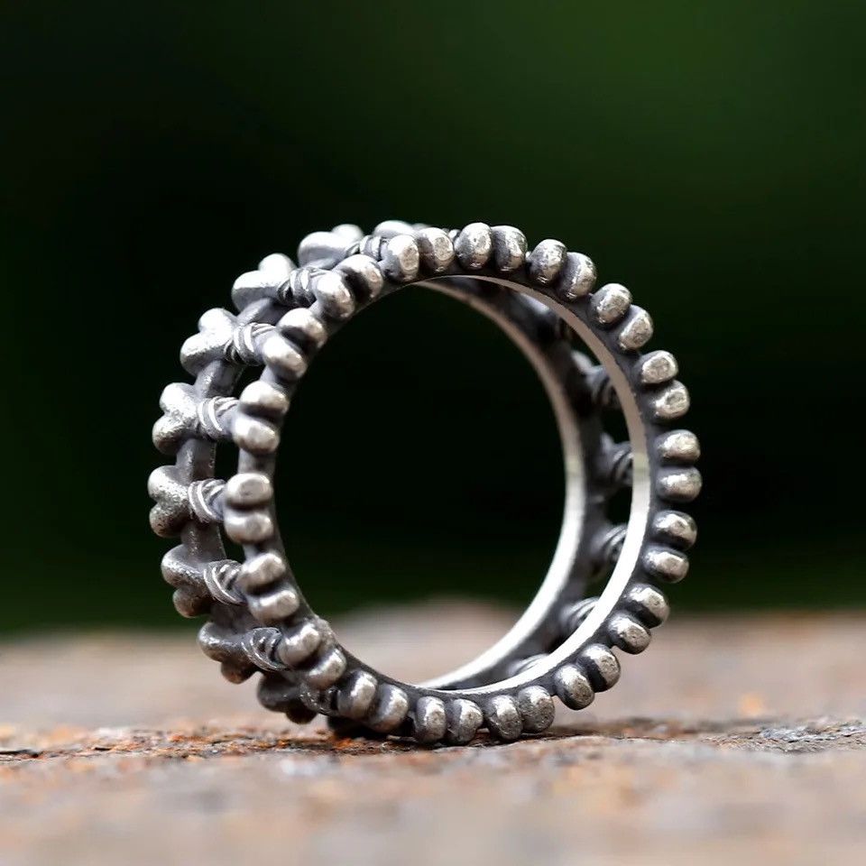Jewelry × Vintage Retro Goth Bone Ring Size ONE SIZE - 4 Thumbnail