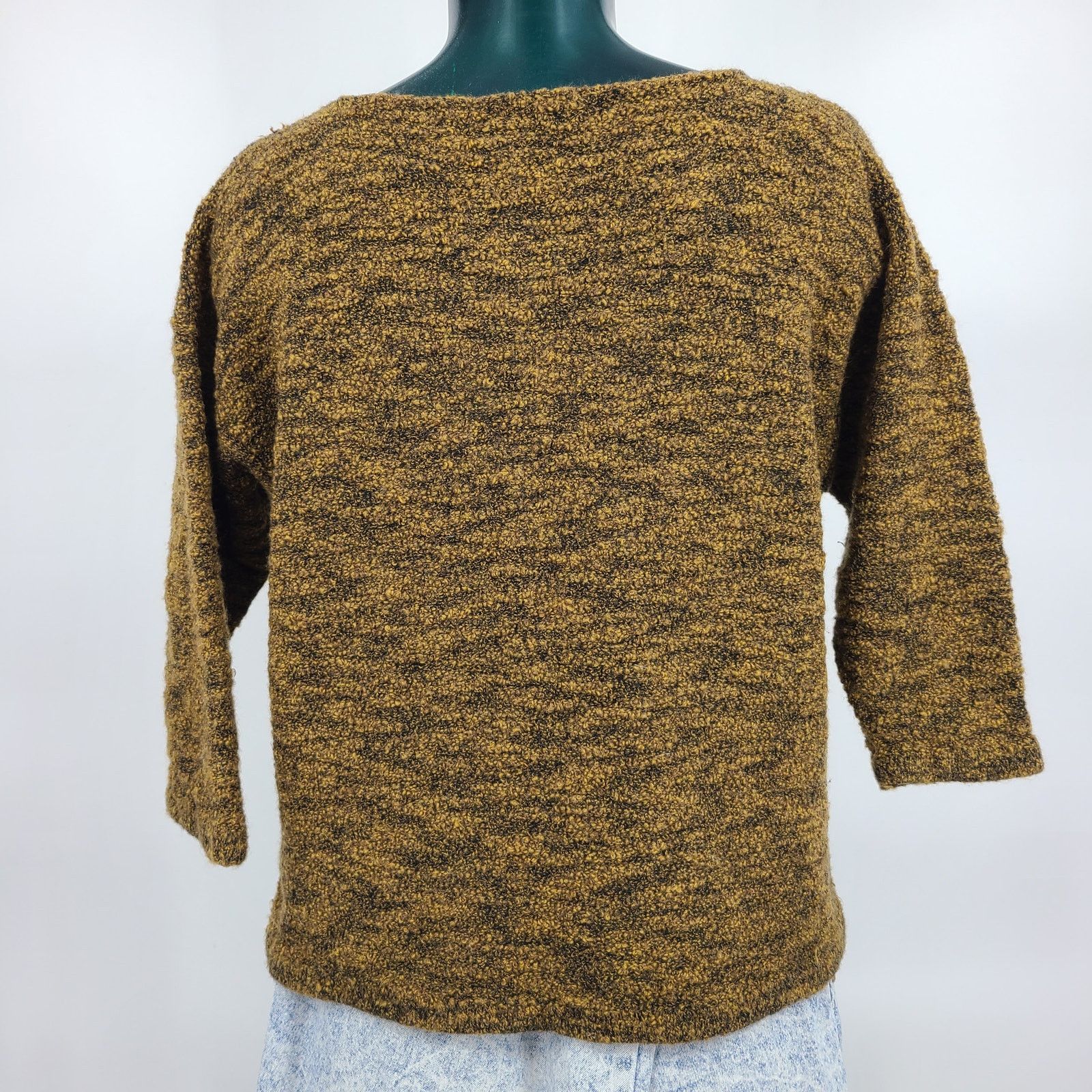 Vintage Brown Knit Sweater with Pockets Women's Oversize S USA 2597 Size S / US 4 / IT 40 - 2 Thumbnail