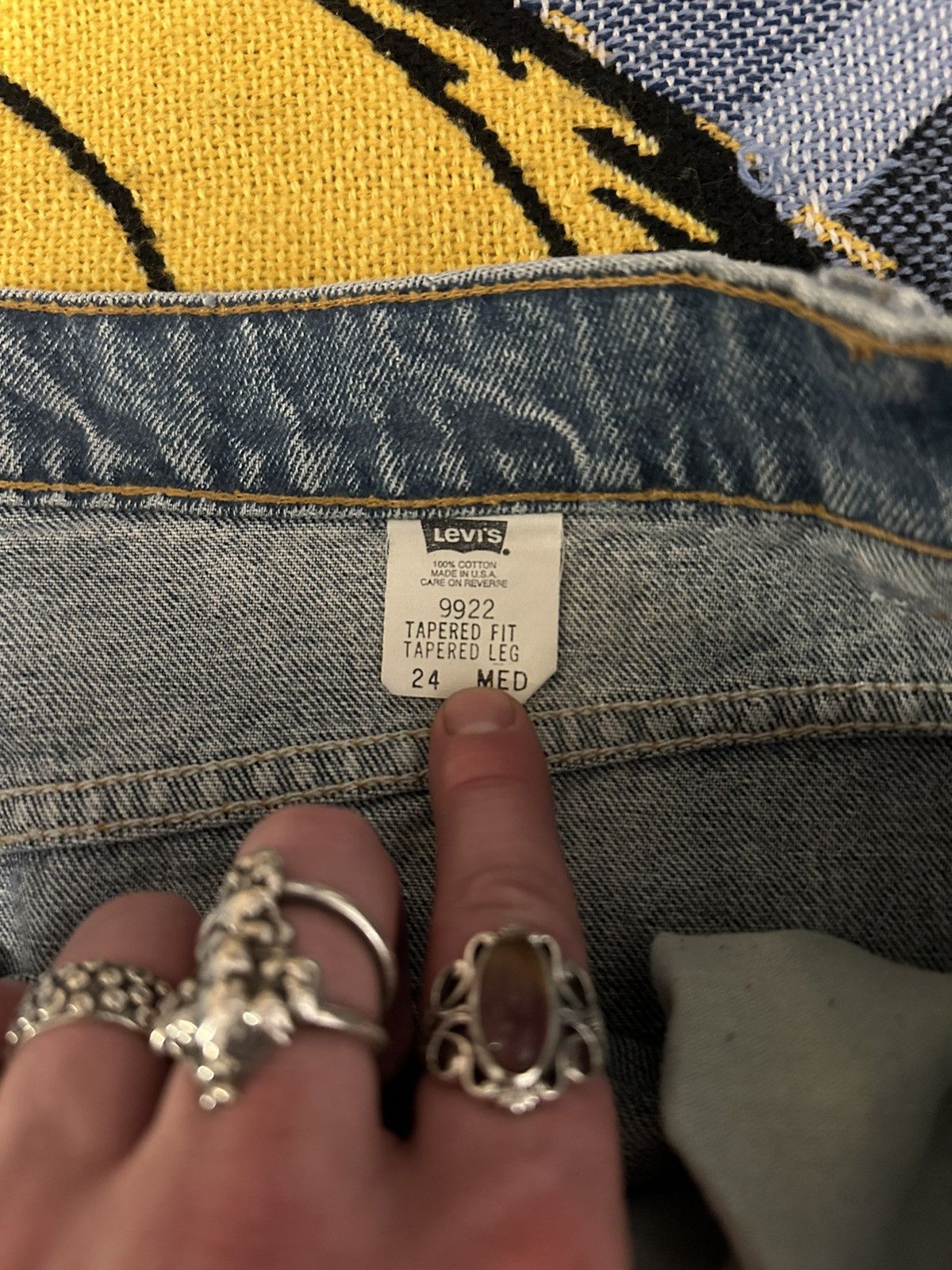 Levi's Vintage 90s Levis Orange Tab Tapered Jeans Size US 43 - 3 Thumbnail