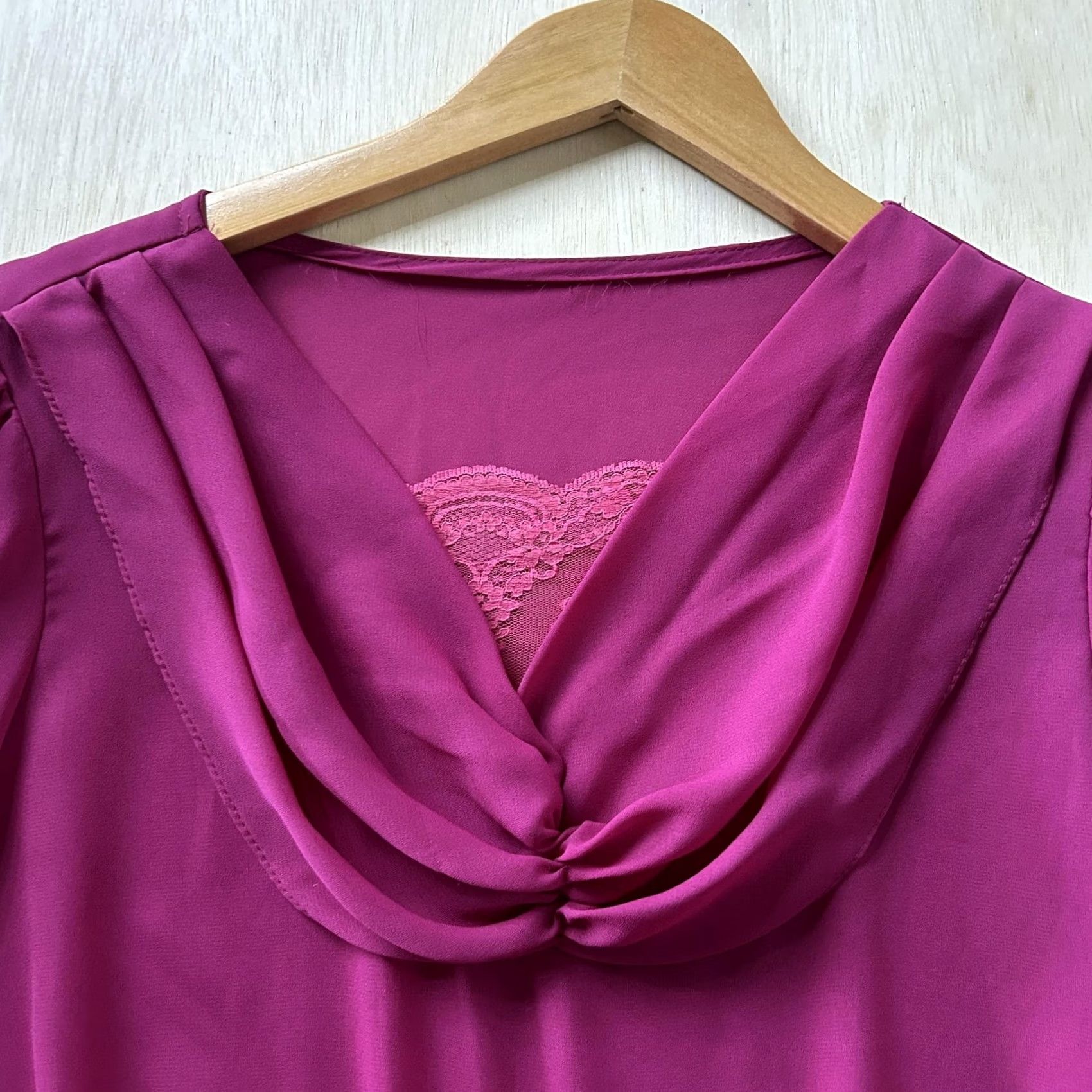Pinko VINTAGE Dress Women M Pink Chiffon Cowl Neck Pleated Fit & Flare Long Party Size M / US 6-8 / IT 42-44 - 3 Thumbnail