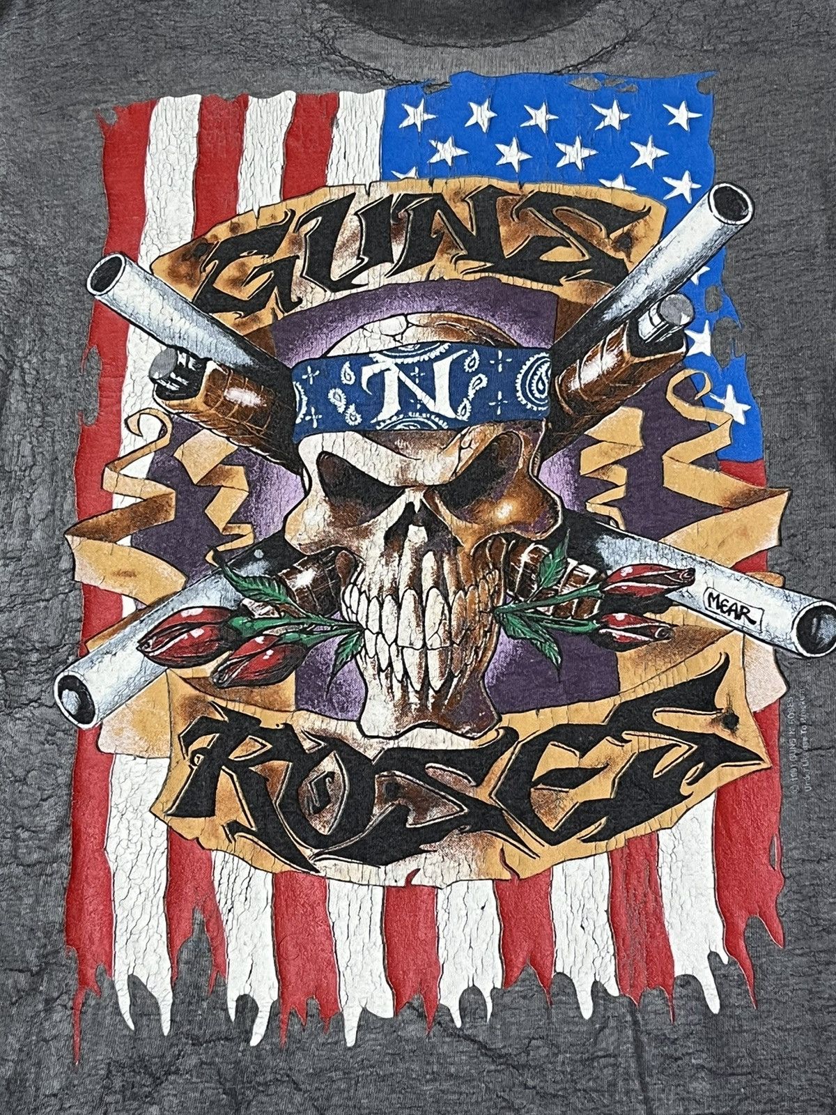 Guns N' Roses RARE🔥VINTAGE 90s GUNS AND ROSES 1991 TYE DYE T SHIRT Size US L / EU 52-54 / 3 - 3 Thumbnail