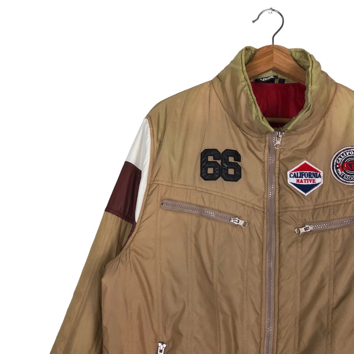 Japanese Brand 🔥Vintage Puffer Down Bomber Jacket Vans Skate Wear Design Size US L / EU 52-54 / 3 - 7 Thumbnail