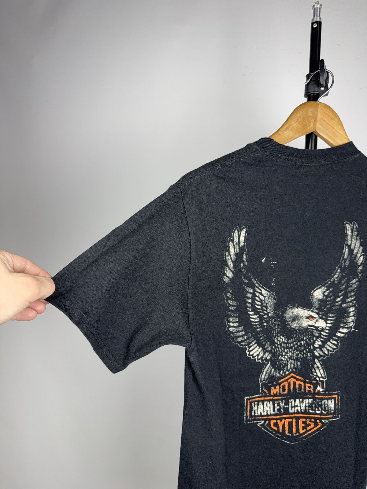 Harley Davidson Moto Harley Davidson Eagle Racing USA Graphic Biker T-Shirt Size US S / EU 44-46 / 1 - 9 Thumbnail