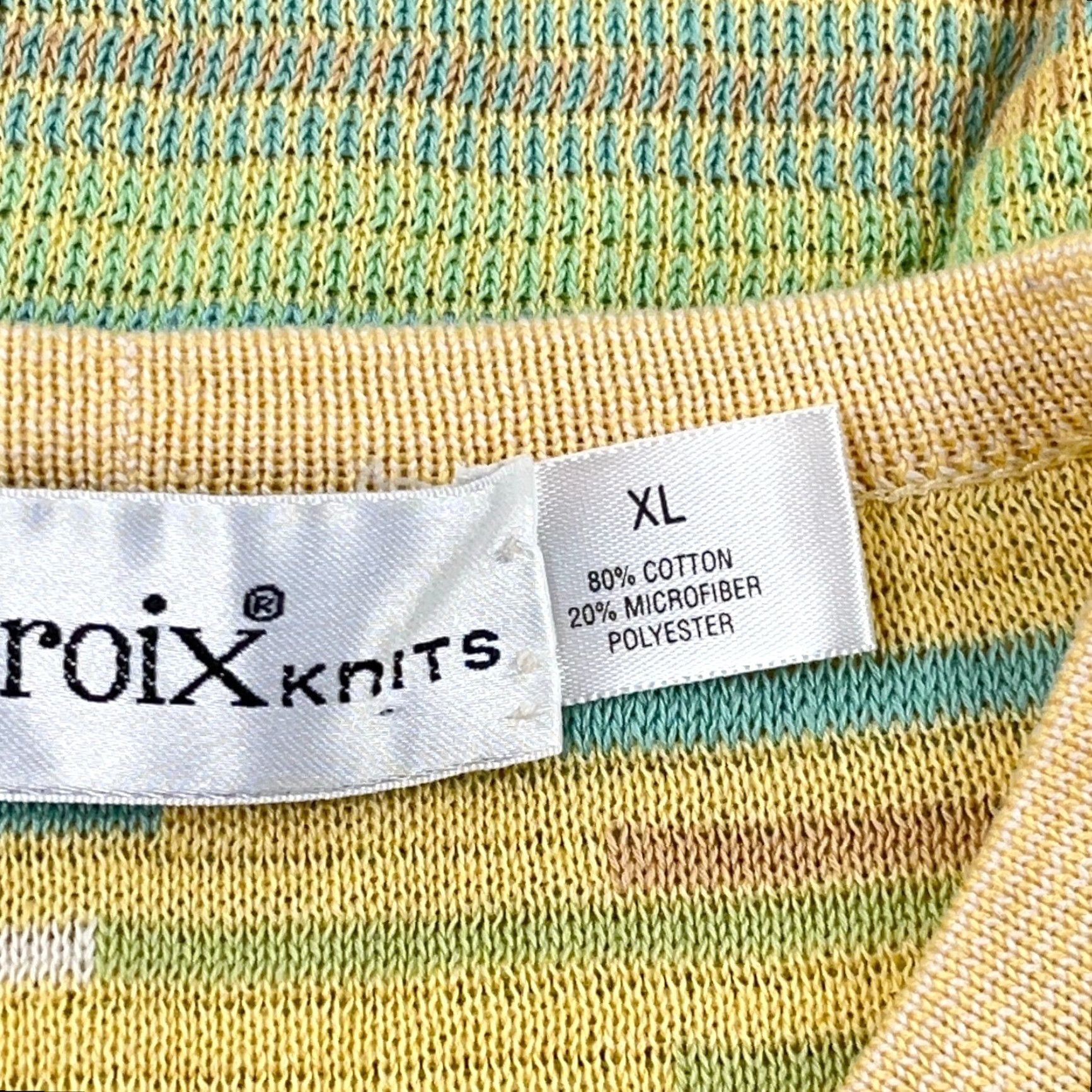 Vintage VINTAGE St. Croix Mens Sweater Pullover Adult XL Long Sleeve Striped Knit Yellow Casual Size US XL / EU 56 / 4 - 3 Thumbnail