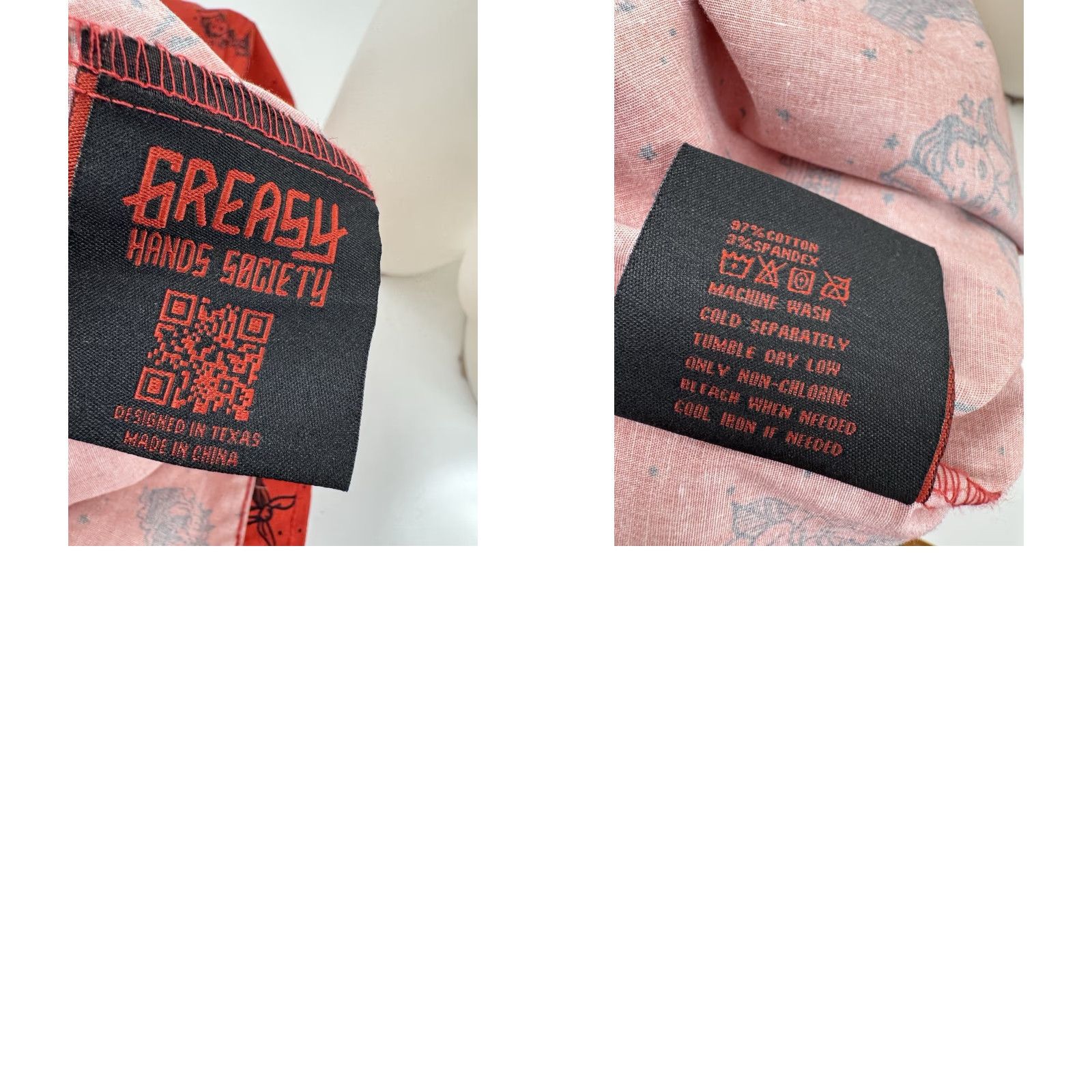 Vintage GREASY HANDS SOCIETY 1776 Tattoo Print Mens S Shirt Top Short Sleeve Red 90s Style DBT Size US S / EU 44-46 / 1 - 8 Thumbnail