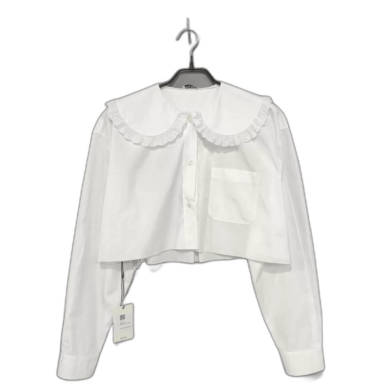 Miu Miu Petal Collar Logo Shirt