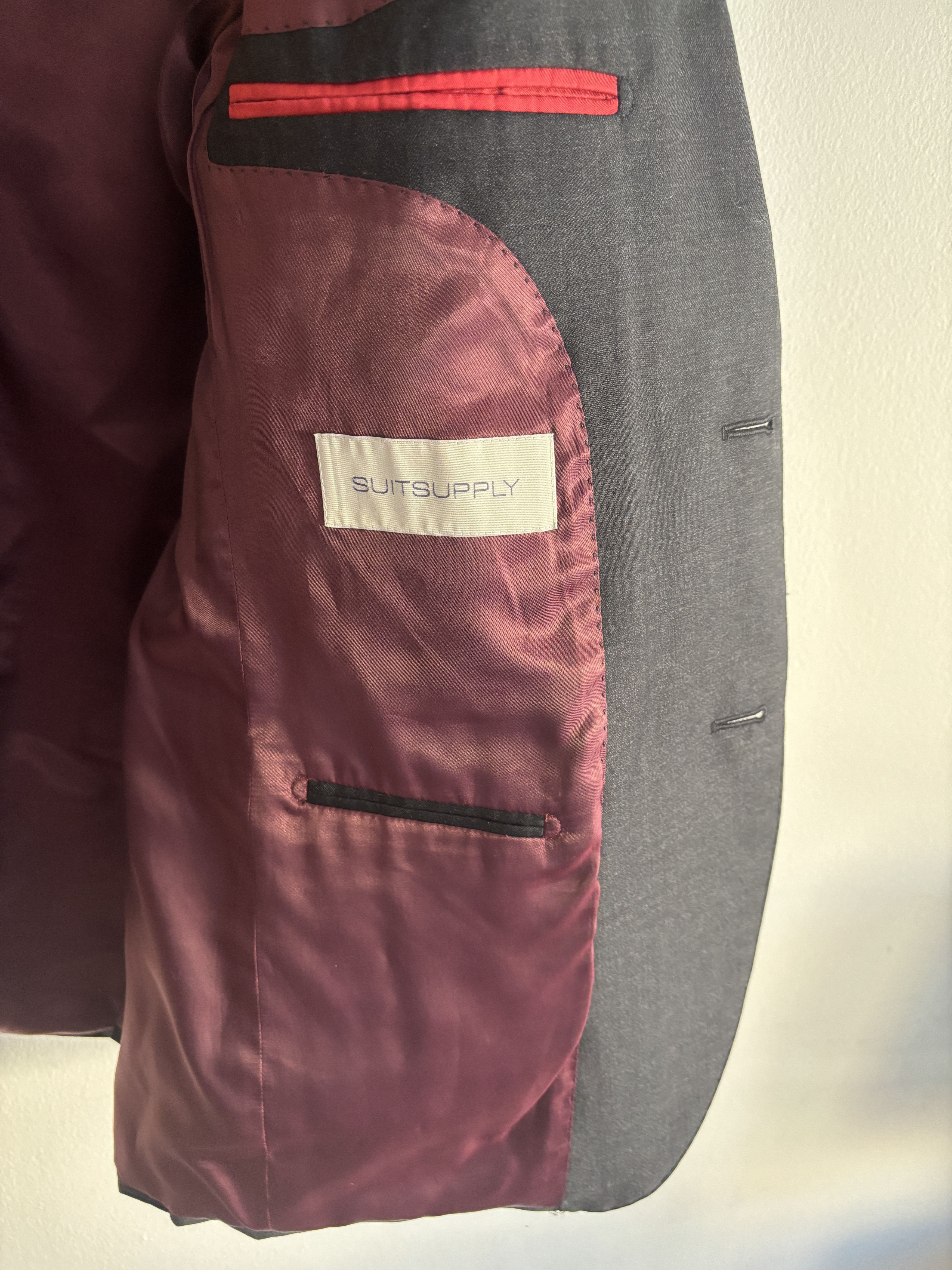 Suitsupply $575 Charcoal Sport Coat/ Blazer Surgeon’s Cuffs- 40 Size 40L - 10 Thumbnail