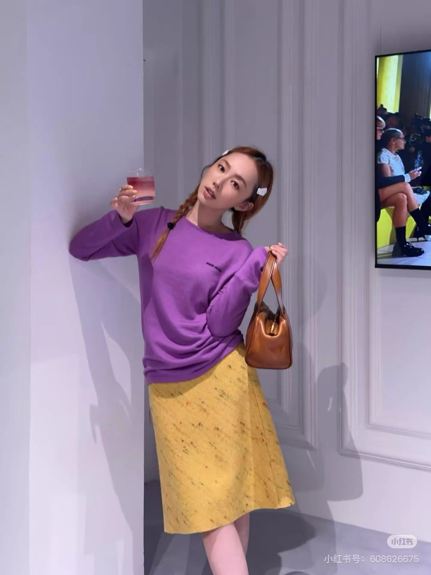 Miu Miu Miu Miu 25FW Yellow Twill Wool Skirt 38 Mint Size 26" / US 2 / IT 38 - 4 Thumbnail