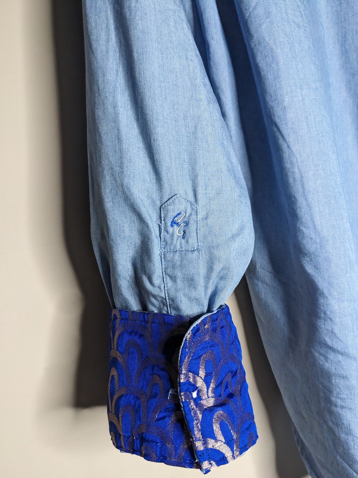 Robert Graham Robert Graham Paisley Flip Cuff Button Up Shirt Large Tencel Size US L / EU 52-54 / 3 - 5 Thumbnail