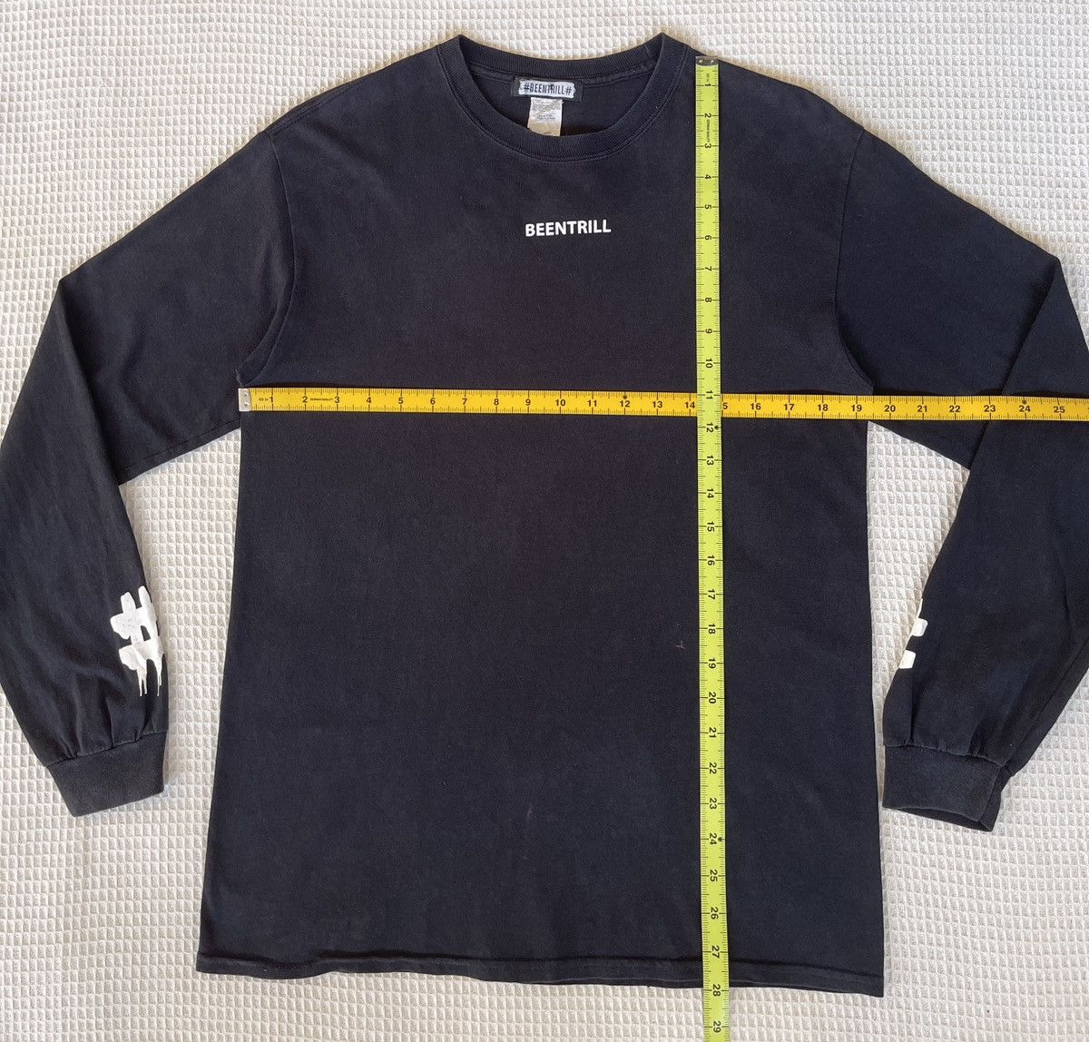 Been Trill × Hood By Air CenterLogo🔥BEEN TRILL SSUR🔥Sun Faded Black Long Sleeve Tee Size US M / EU 48-50 / 2 - 5 Thumbnail