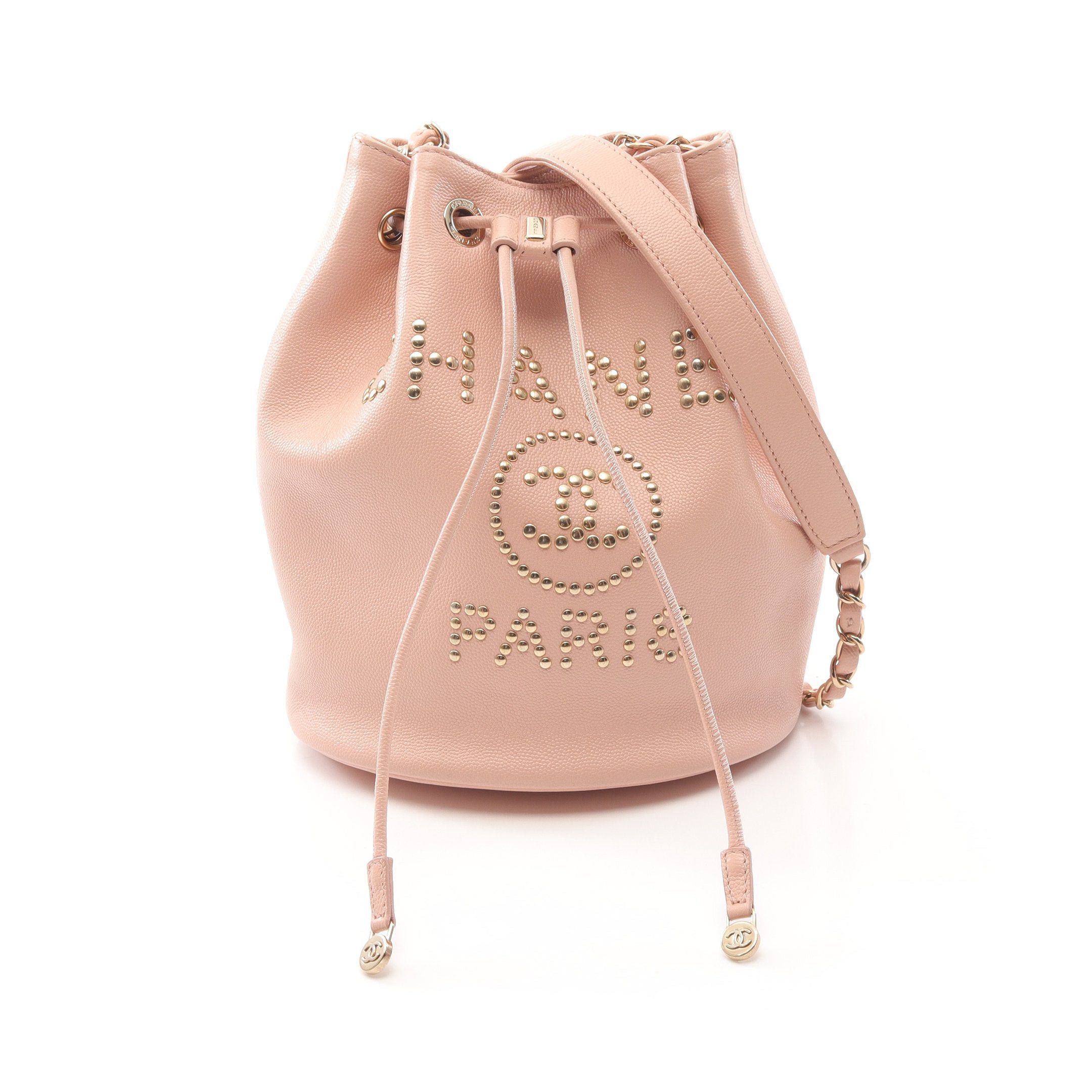 Chanel Chanel Deauville Stud Logo Purse Chain Shoulder Bag Caviar Skin Pink Gold Hardware Size ONE SIZE - 1 Thumbnail