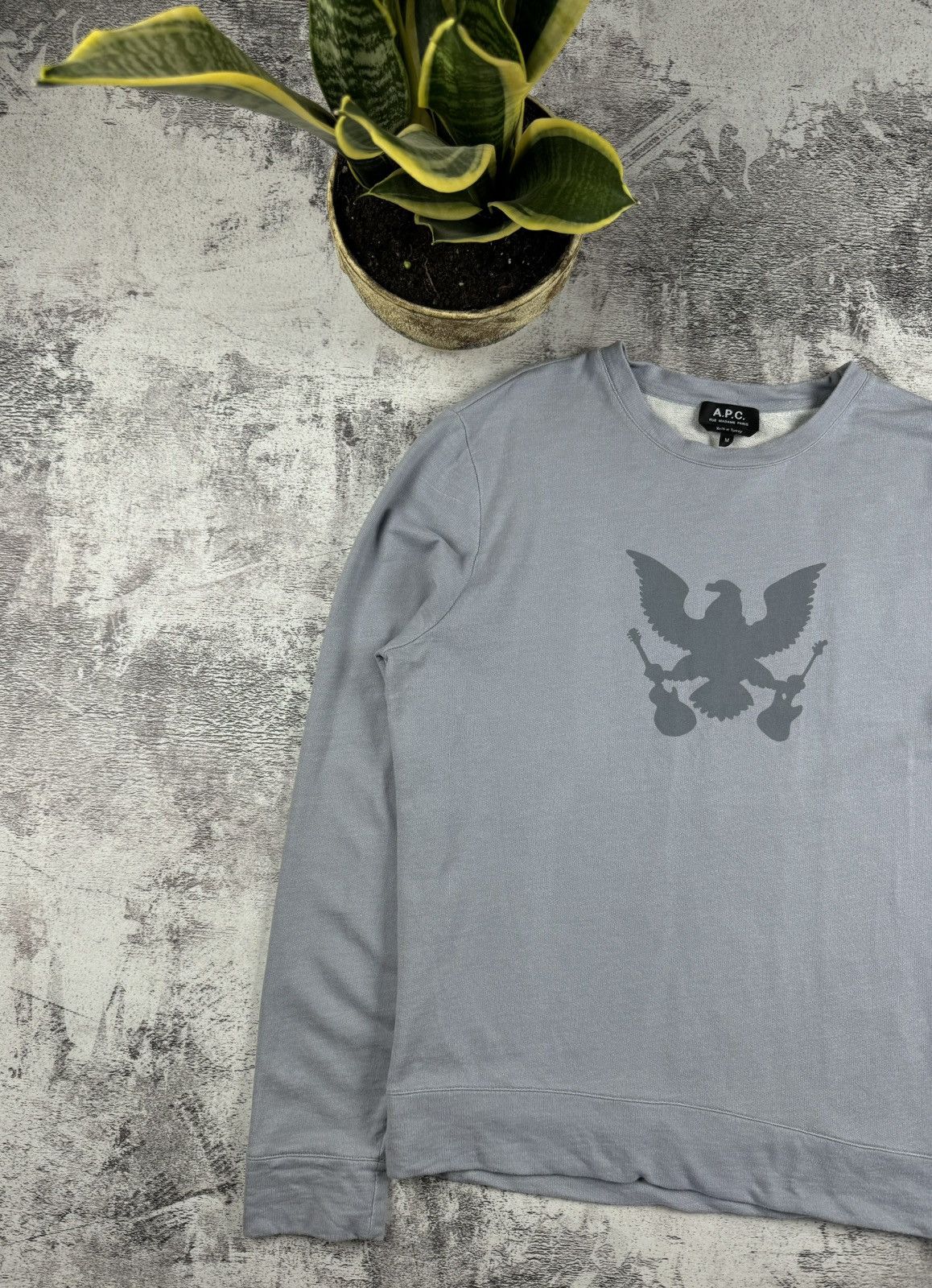 A.P.C. A.P.C APC Rue Madame Paris Eagle Relaxed Sweatshirt Pullover Size US M / EU 48-50 / 2 - 2 Thumbnail