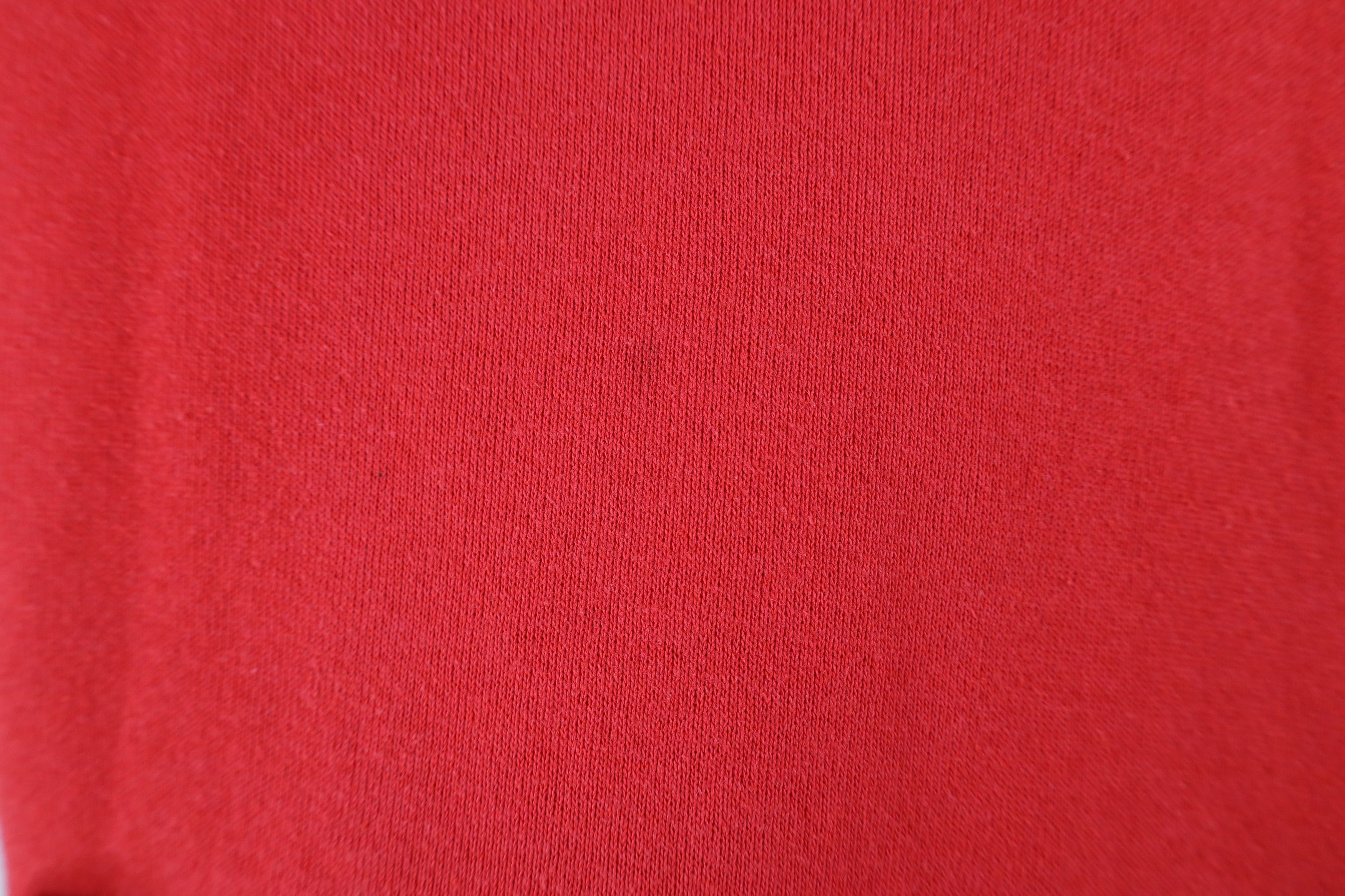 Vintage Vintage 90s Streetwear Blank Crewneck Sweatshirt Red USA Size US XXL / EU 58 / 5 - 4 Thumbnail