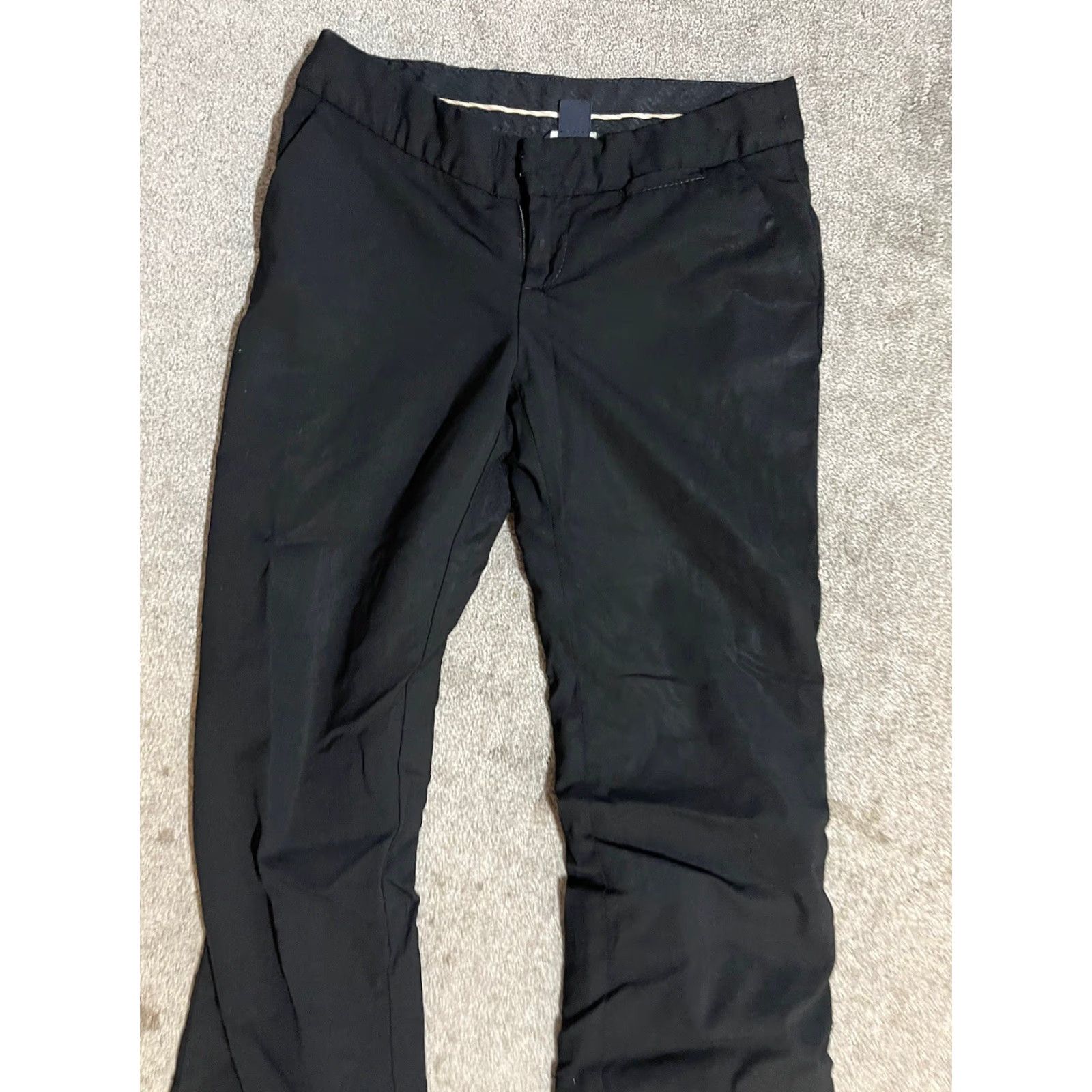 Banana Republic Banana Republic Dress Pants Martin-Fit Women 0P Petite Black Cotton Straight Lined Inseam 25 in Men? Size 25" / US 0 / IT 36 - 2 Thumbnail