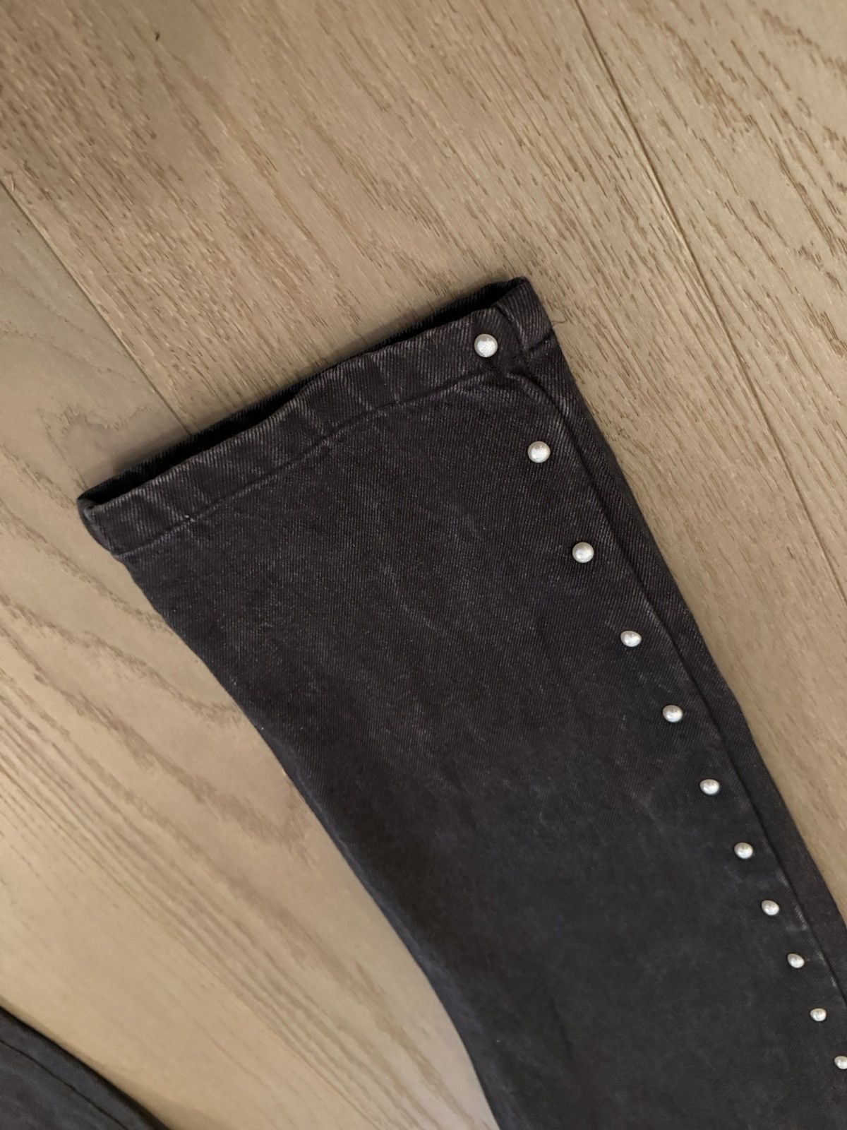Pleasures PLEASURES Now Studded Black Denim Jeans – Size 38 Size US 38 / EU 54 - 4 Thumbnail
