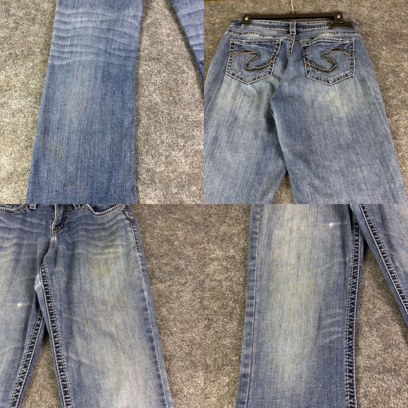 Silver Jeans Co. Silver Jeans Co Suki High Slim Boot Blue 28x33 Denim Jeans Womens Vintage Style Stretch Pockets 5-Pocket Design Size 28" / US 6 / IT 42 - 8 Thumbnail