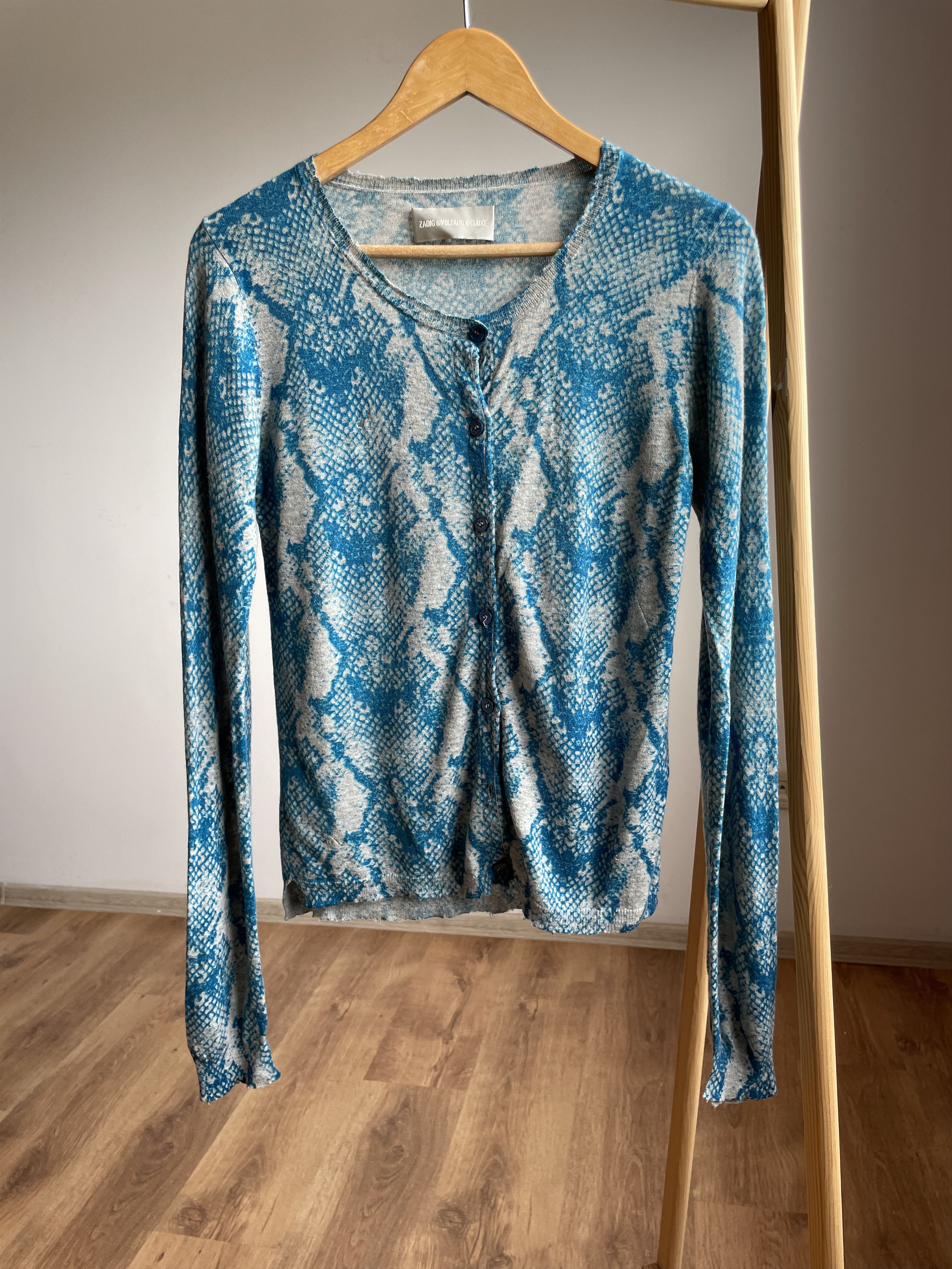Zadig & Voltaire Zadig & Voltaire Deluxe Womens Ninon Print Cashmere Cardigan Size M / US 6-8 / IT 42-44 - 1 Thumbnail