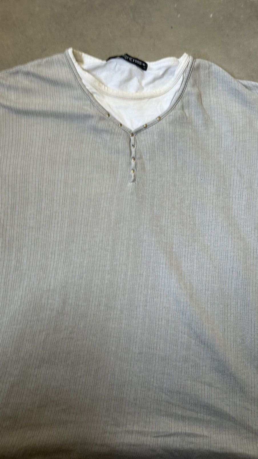 Japanese Brand JAPA GEORAGE CROSS DOUBLE NECK TEE AFFLICTION Size US L / EU 52-54 / 3 - 2 Thumbnail