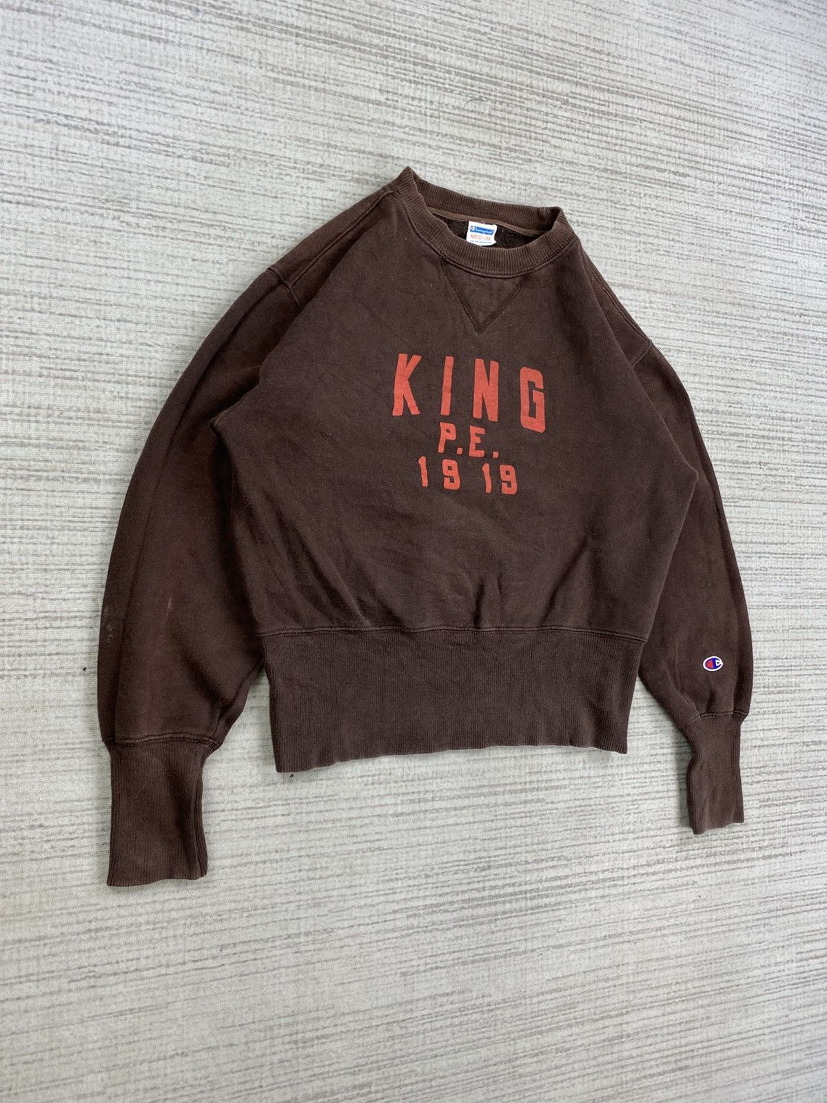 Champion × Vintage Vintage Champion King PE 1919 Cropped Sweatshirt Size M / US 6-8 / IT 42-44 - 3 Thumbnail
