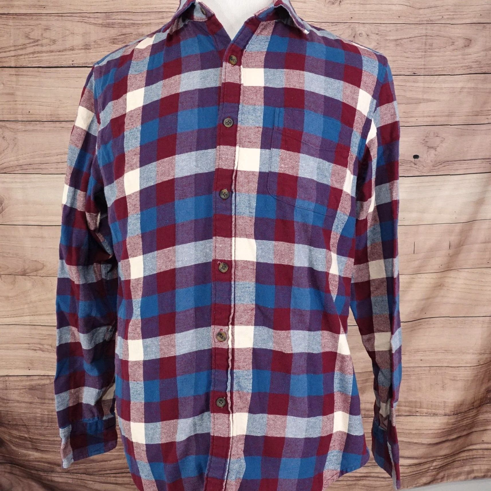 J.Crew J Crew Shirt Mens Medium Red Blue Plaid Flannel Classic Fit Long Sleeve Size US M / EU 48-50 / 2 - 3 Thumbnail