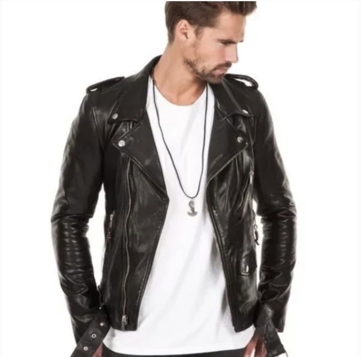 Blk Dnm BLK DNM Leather Jacket 5 | L | Black Size US L / EU 52-54 / 3 - 3 Thumbnail