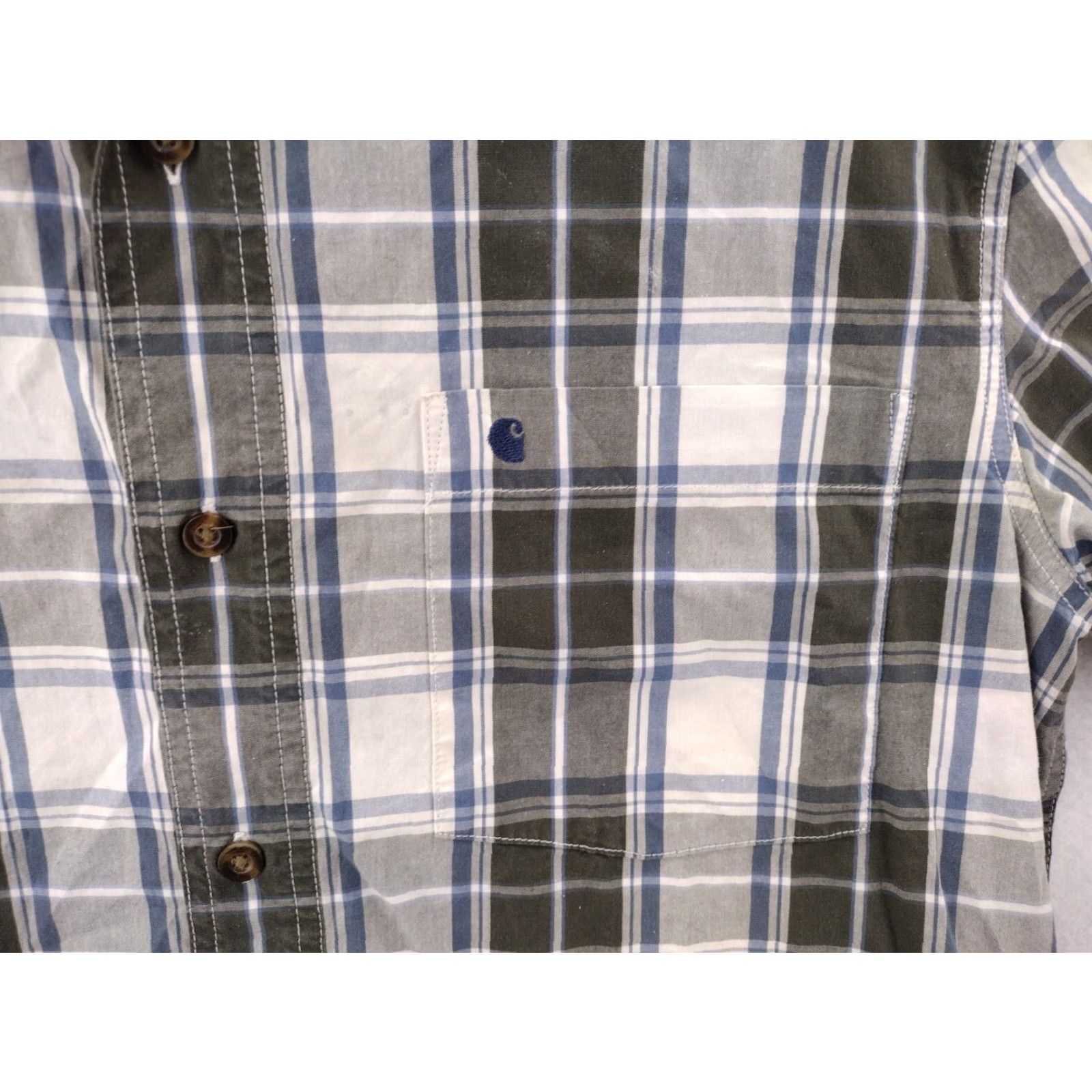 Carhartt Carhartt Button-Up Shirt Mens M Plaid Multicolor Cotton Blend Relaxed Pockets Button-Down Collar-Down Pop Brand: Carhartt Size US M / EU 48-50 / 2 - 2 Thumbnail