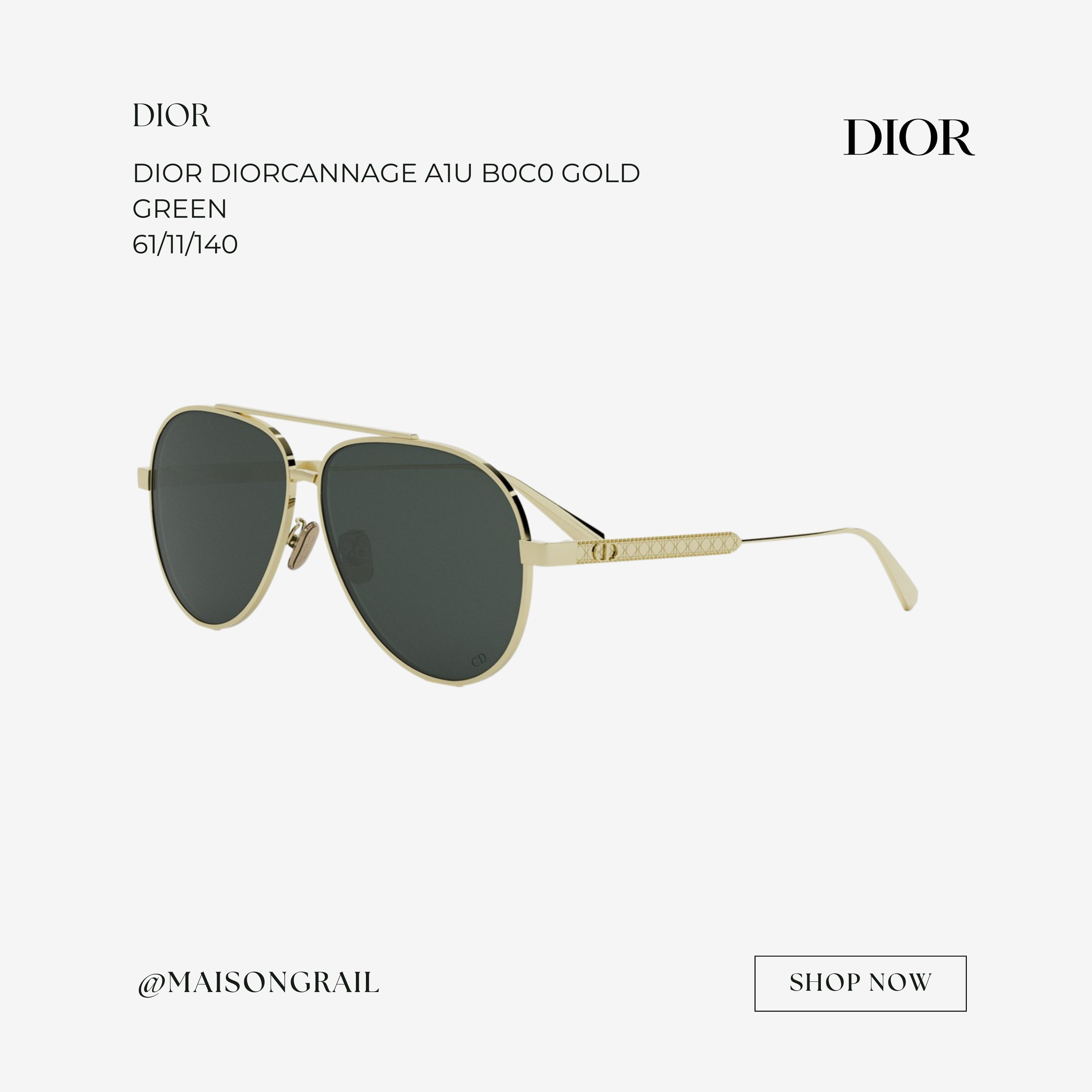 Dior DIOR DIORCANNAGE A1U B0C0 SUNGLASSES Size ONE SIZE - 1 Thumbnail
