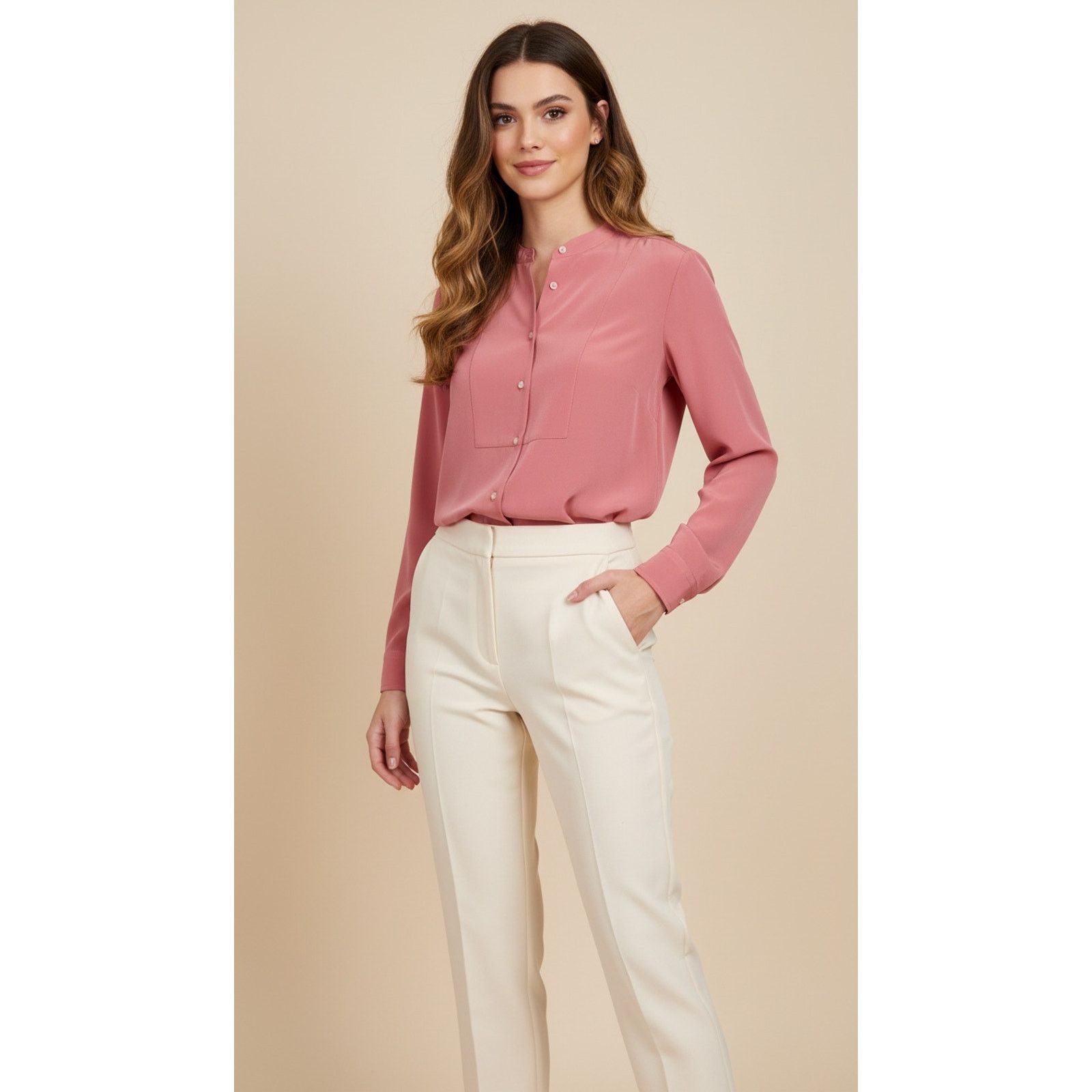 Lauren Ralph Lauren Lauren Ralph Lauren Blouse Womens Large Tunic Button Front Size L / US 10 / IT 46 - 2 Thumbnail