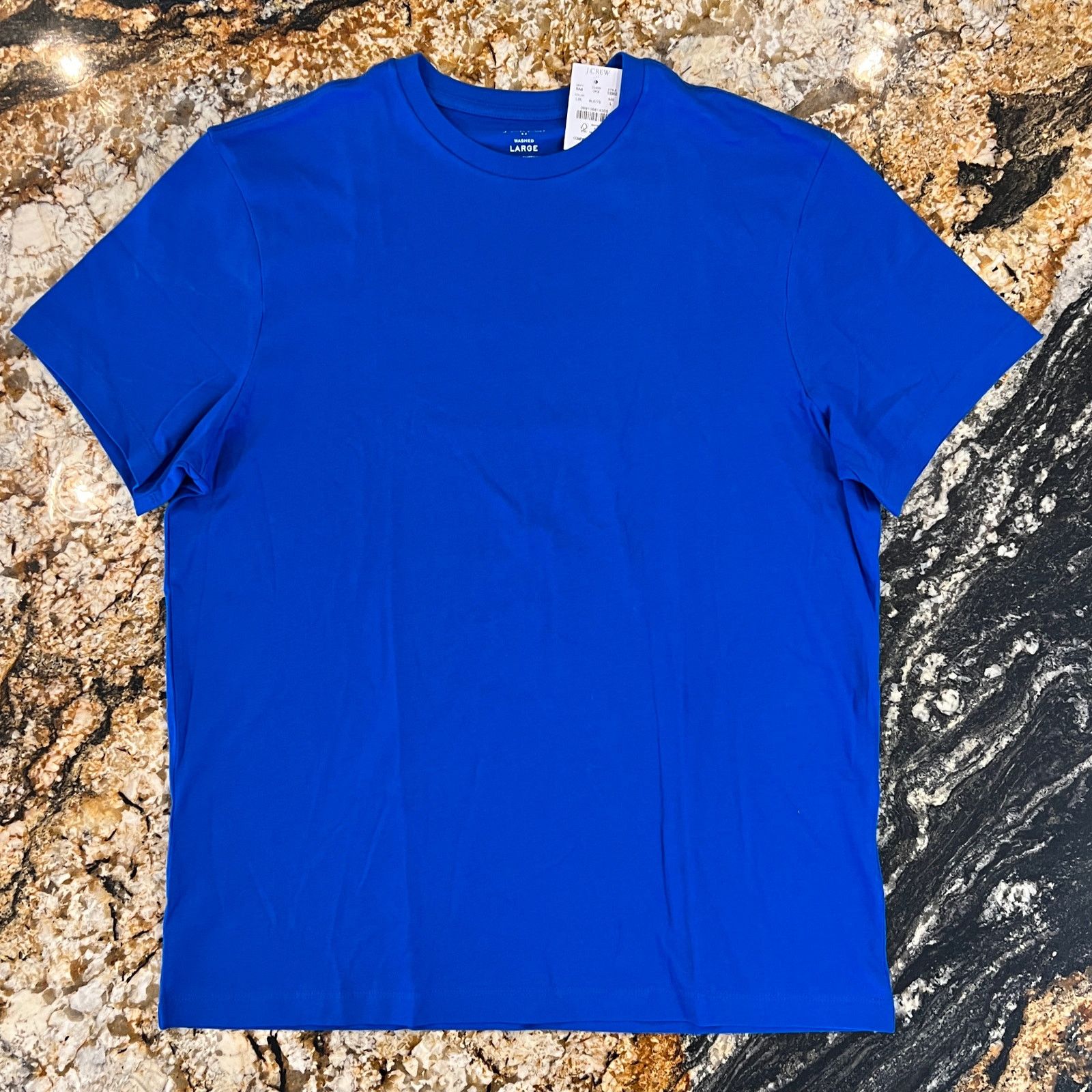 J.Crew NWT J. Crew Men's Lustrous Royal Blue Jersey Crew Tee XXL Size US XXL / EU 58 / 5 - 2 Thumbnail
