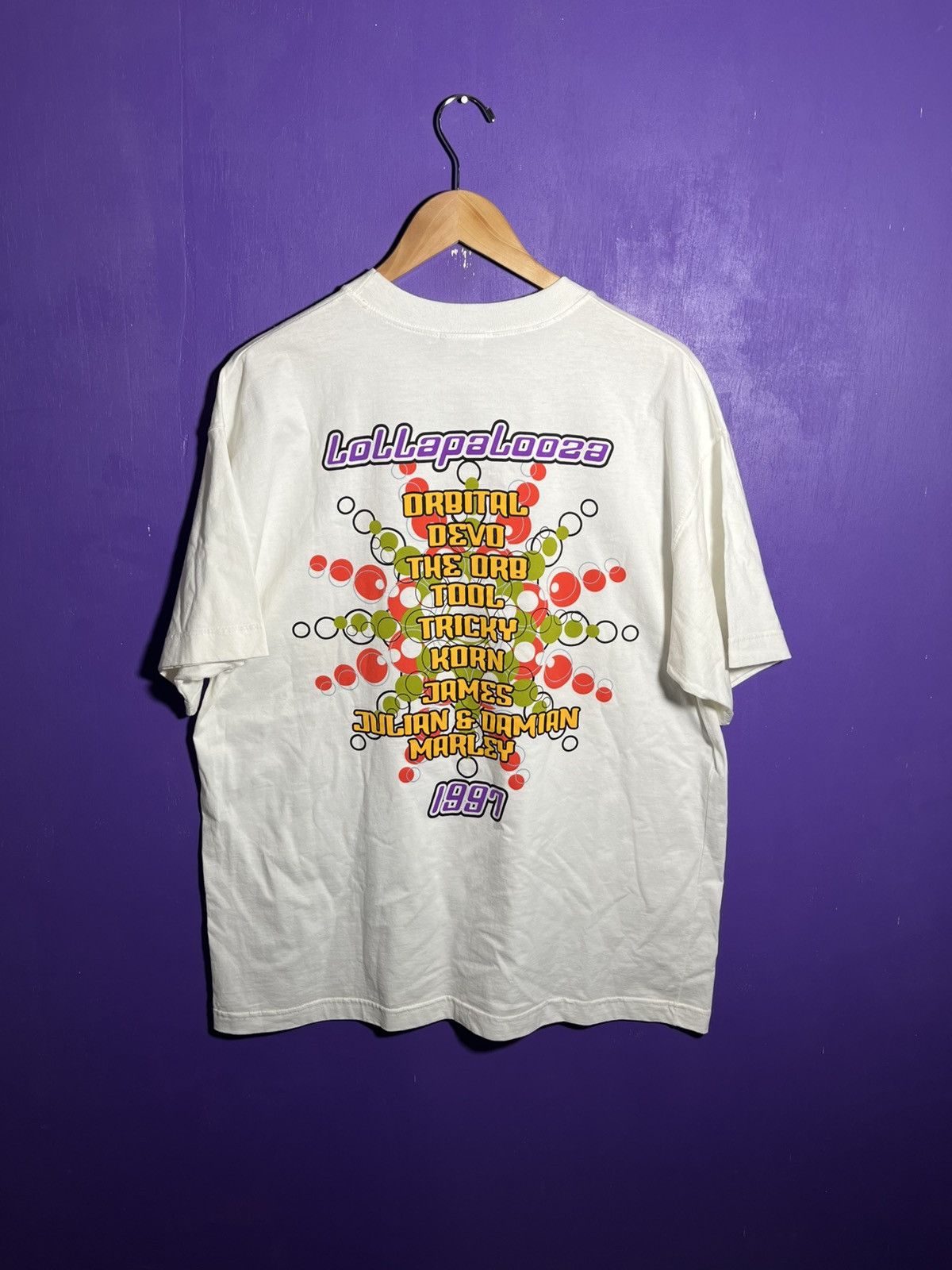 Vintage 1997 Lollapalooza fractal flower festival t-shirt