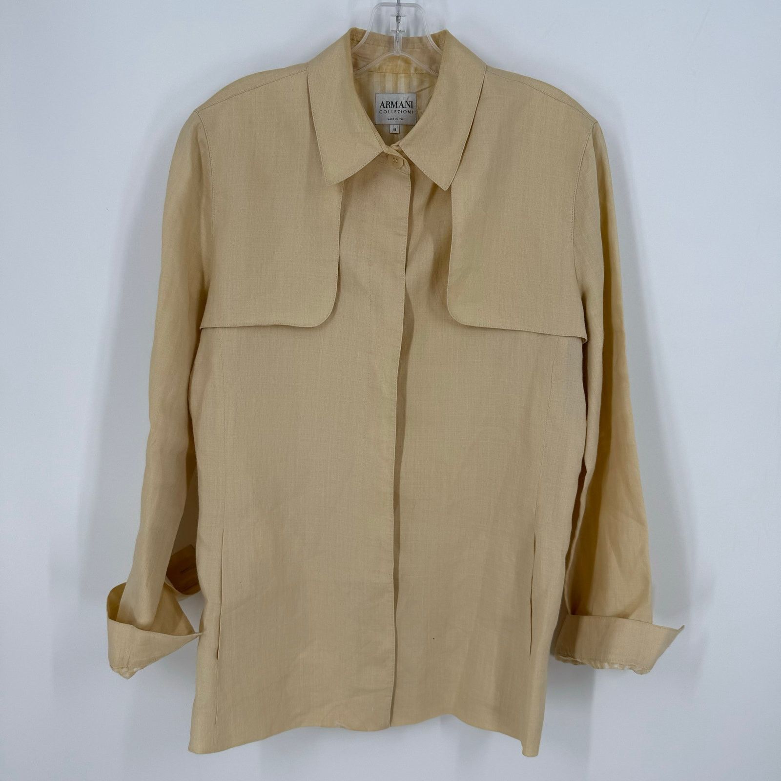 Armani Collezioni Vintage Armani Collezioni Womens Blazer Jacket Made in Italy Size L / US 10 / IT 46 - 1 Thumbnail