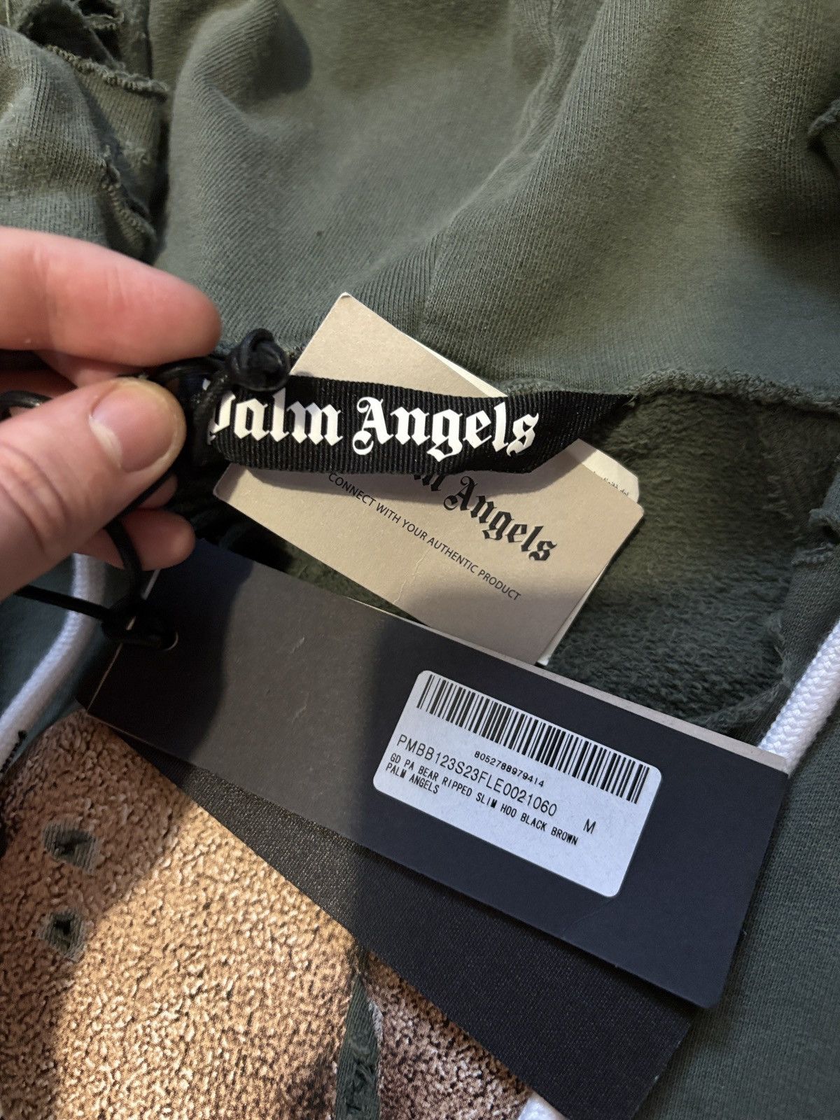 Palm Angels Palm Angels Trashed Distressed Bear Hoodie Size US M / EU 48-50 / 2 - 10 Thumbnail