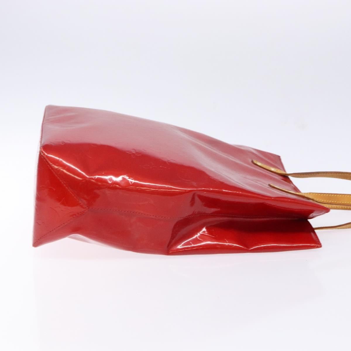 Louis Vuitton LOUIS VUITTON Monogram Vernis Reade MM Hand Bag Red Rouge Size ONE SIZE - 4 Thumbnail
