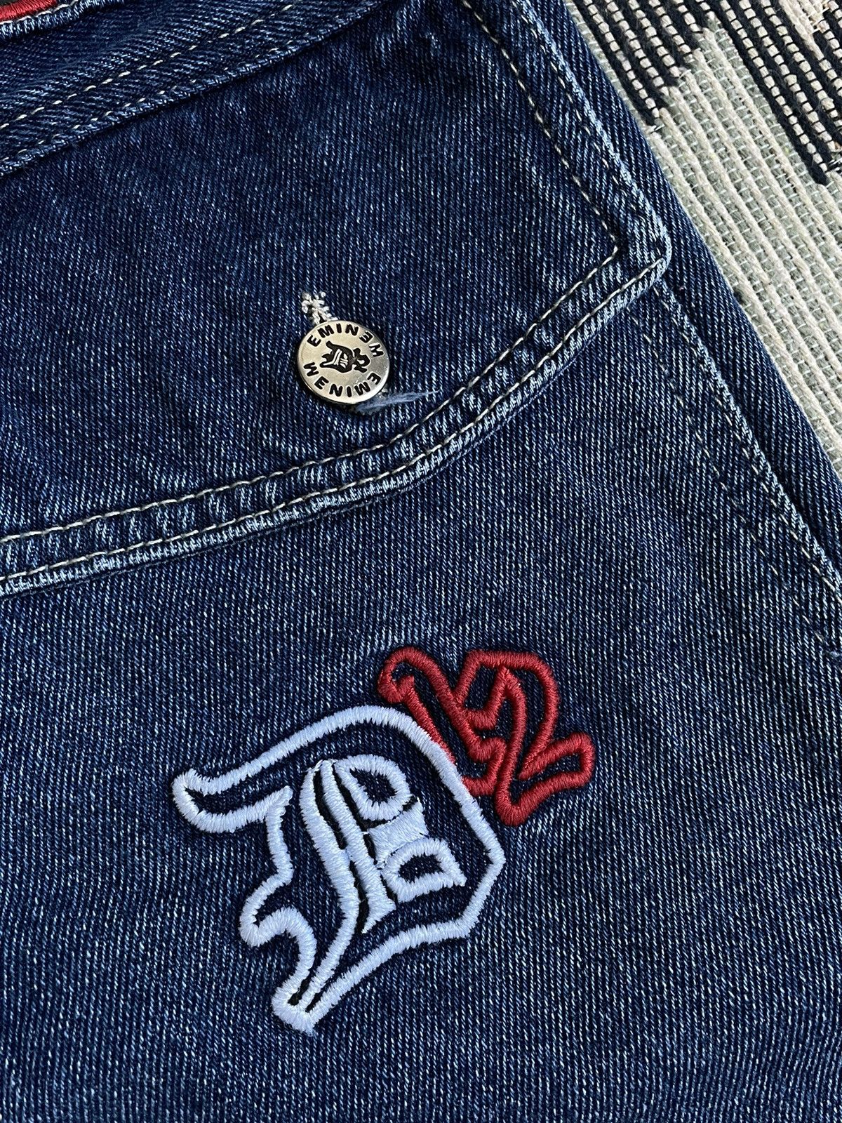 JNCO Vintage Eminem USA Rap Big Logo Denim Jeans Size US 30 / EU 46 - 9 Thumbnail