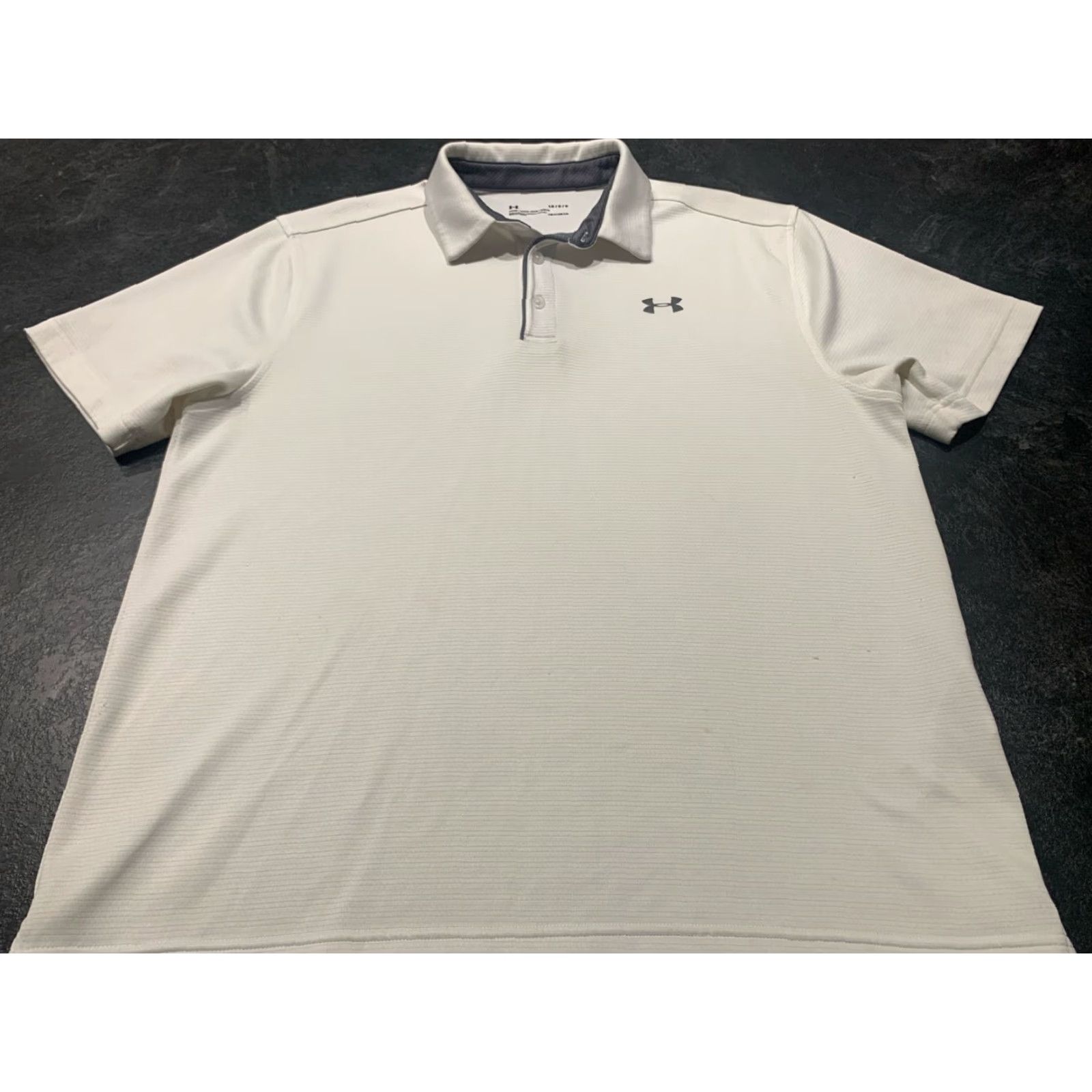 Under Armour VINTAGE Under Armour Golf Polo Shirt Men’s Large White Short Sleeve Casual Breathable Moisture Wicking 90s Logo Size US L / EU 52-54 / 3 - 2 Thumbnail