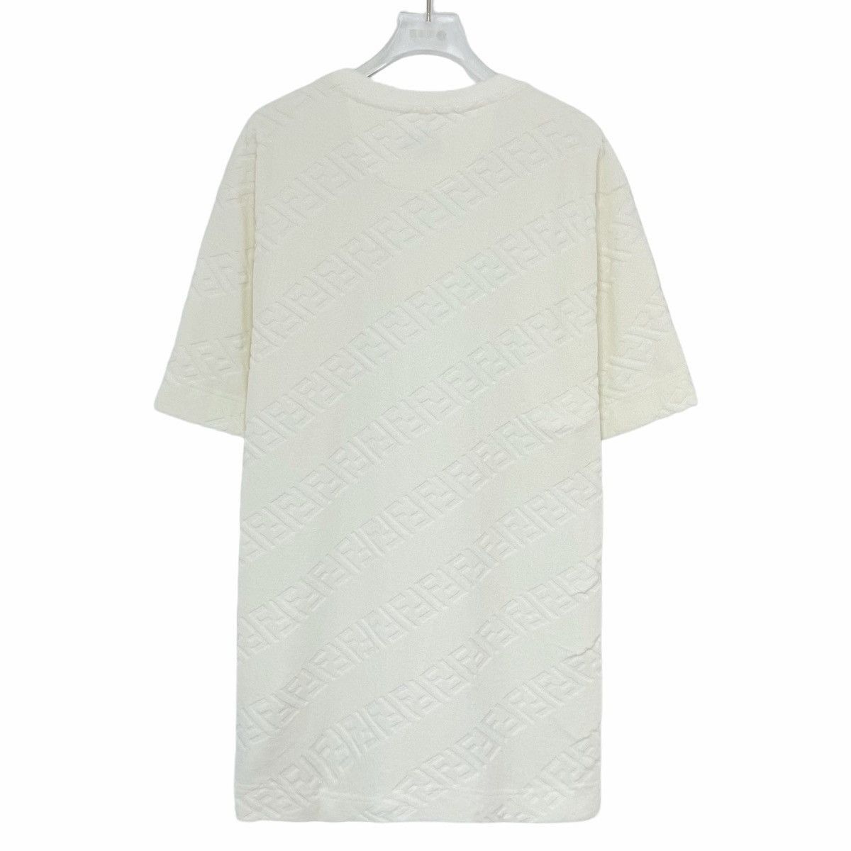 Fendi White Short Sleeve Patterned T-Shirt Size US M / EU 48-50 / 2 - 2 Thumbnail
