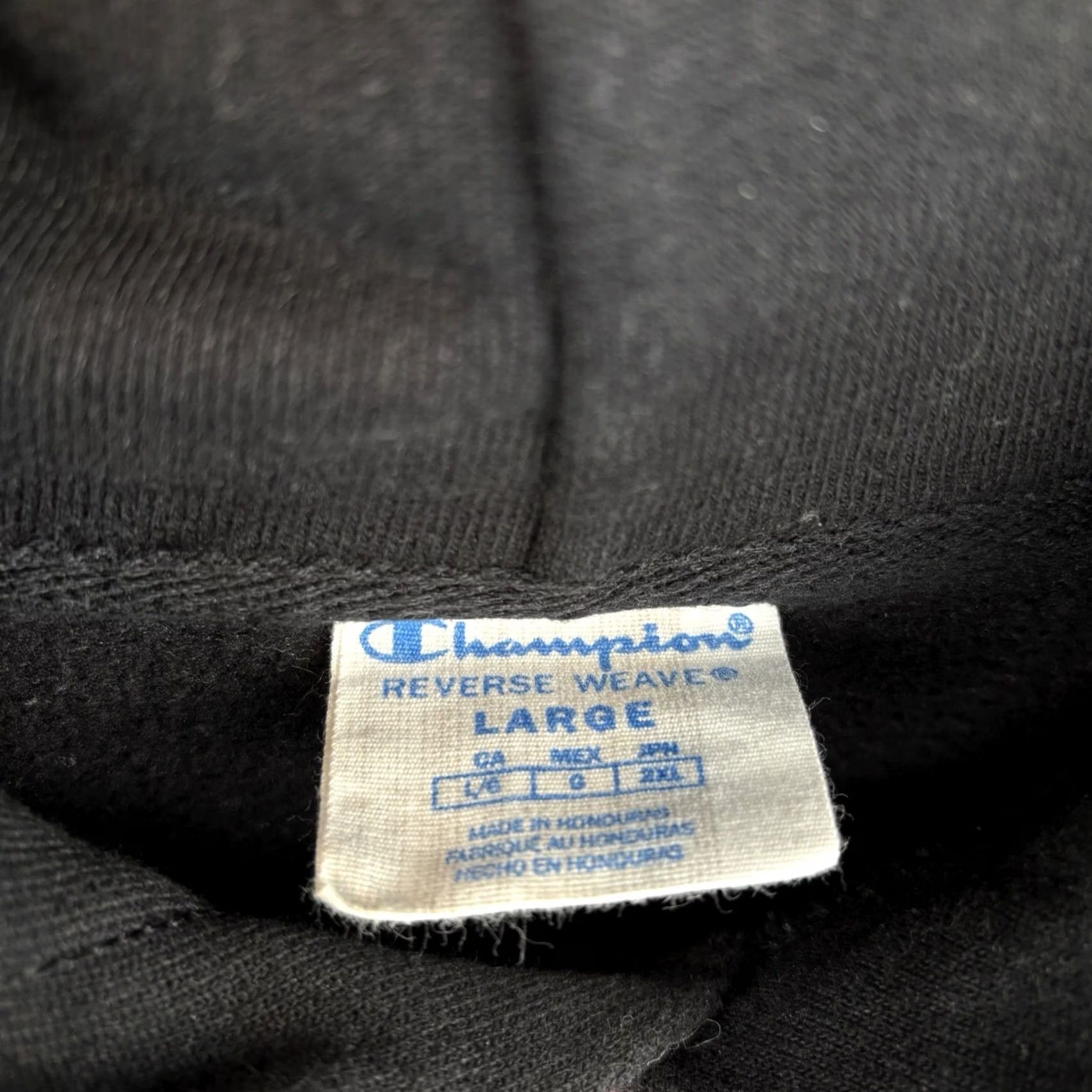 Champion Champion Hoodie Mens Large Black Reverse Weave Sweatshirt Size US L / EU 52-54 / 3 - 4 Thumbnail