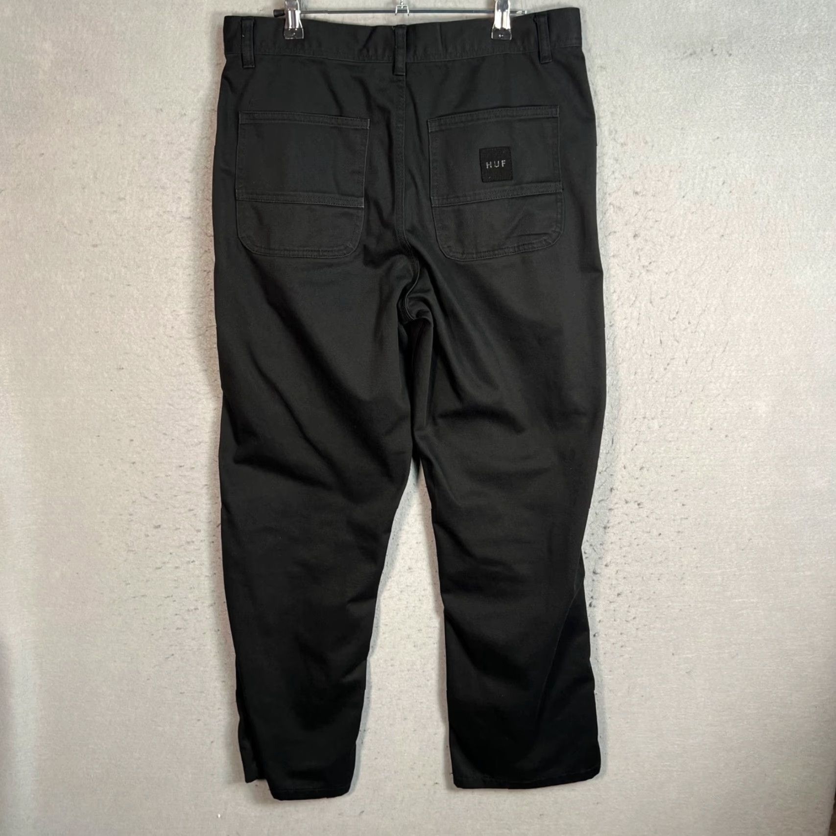 Huf Huf Mens Size 30 Black 3D Fit Chino Pants Cotton Blend Size US 30 / EU 46 - 2 Thumbnail