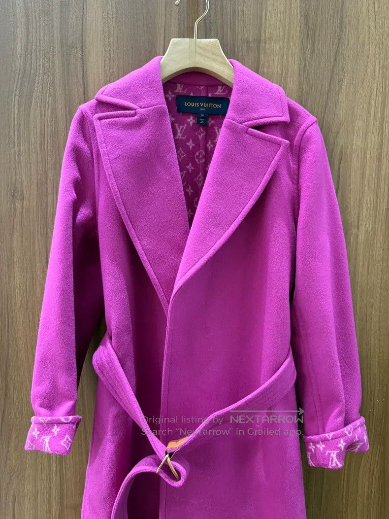 Louis Vuitton Louis Vuitton Purple presbyopic belted coat Size XS / US 0-2 / IT 36-38 - 4 Thumbnail