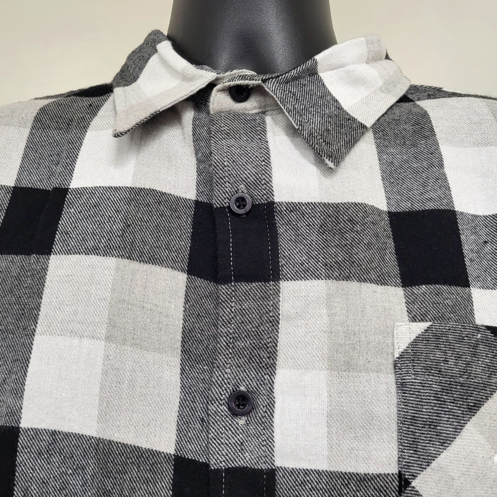 Vintage Yellowstone Flannel Shirt Mens Size M White Black Long Sleeve Dutton Ranch Button-Up Shirt, Buffalo Plaid, Western, Casual, Workwear, Swinging back? Size US M / EU 48-50 / 2 - 7 Thumbnail
