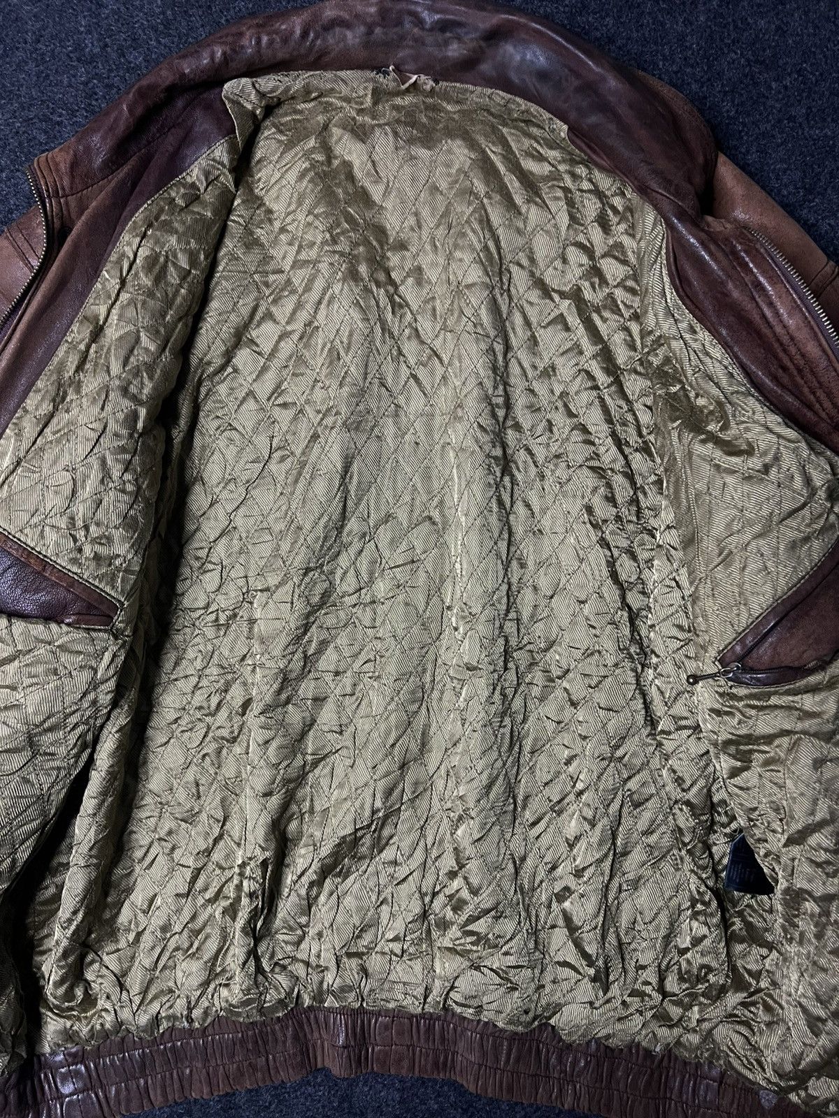 Other Vtg 80s Original leather Aviator Flight Bomber Jacket Rare L Size US L / EU 52-54 / 3 - 7 Thumbnail